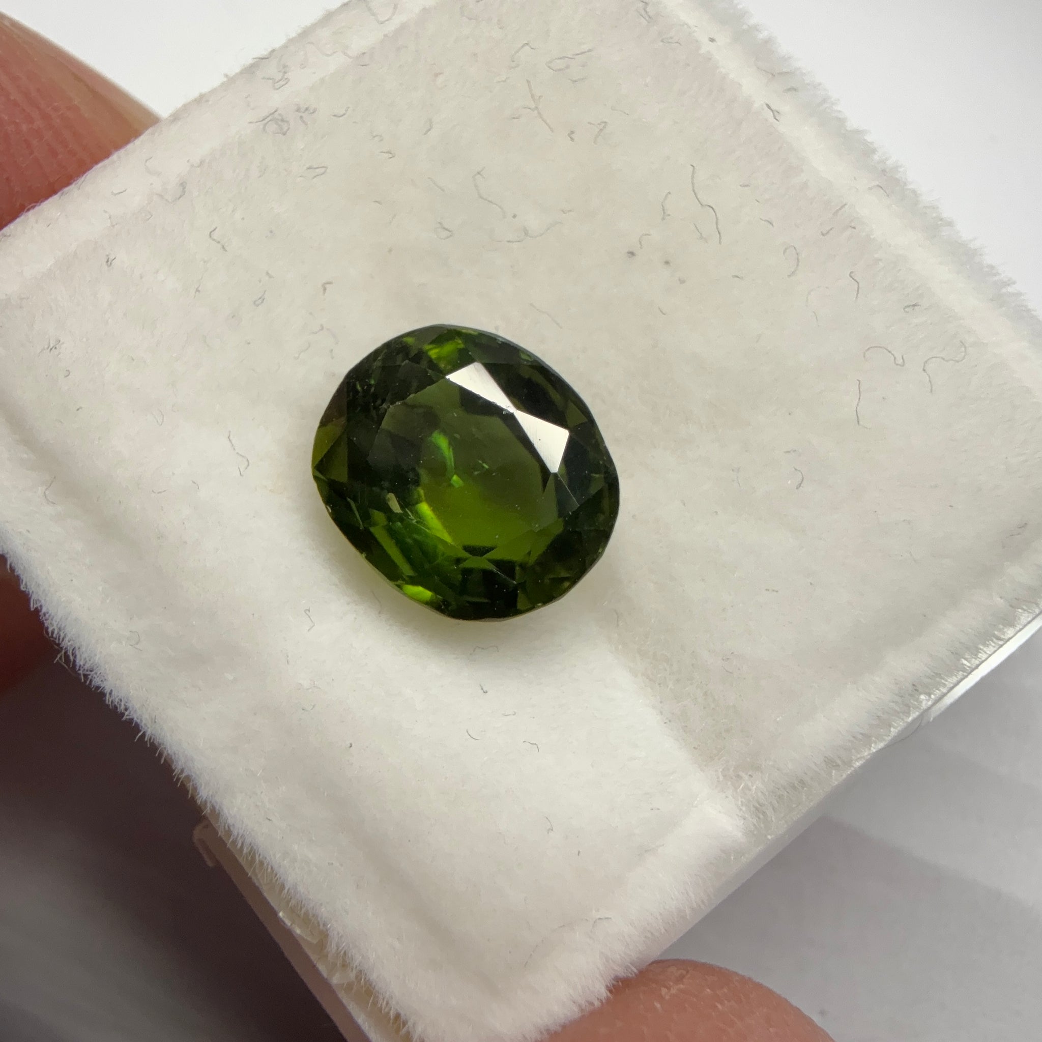 Chrome Tourmaline, 1.86ct, Tanzania, Untreated Unheated, native cut, slight inclusions