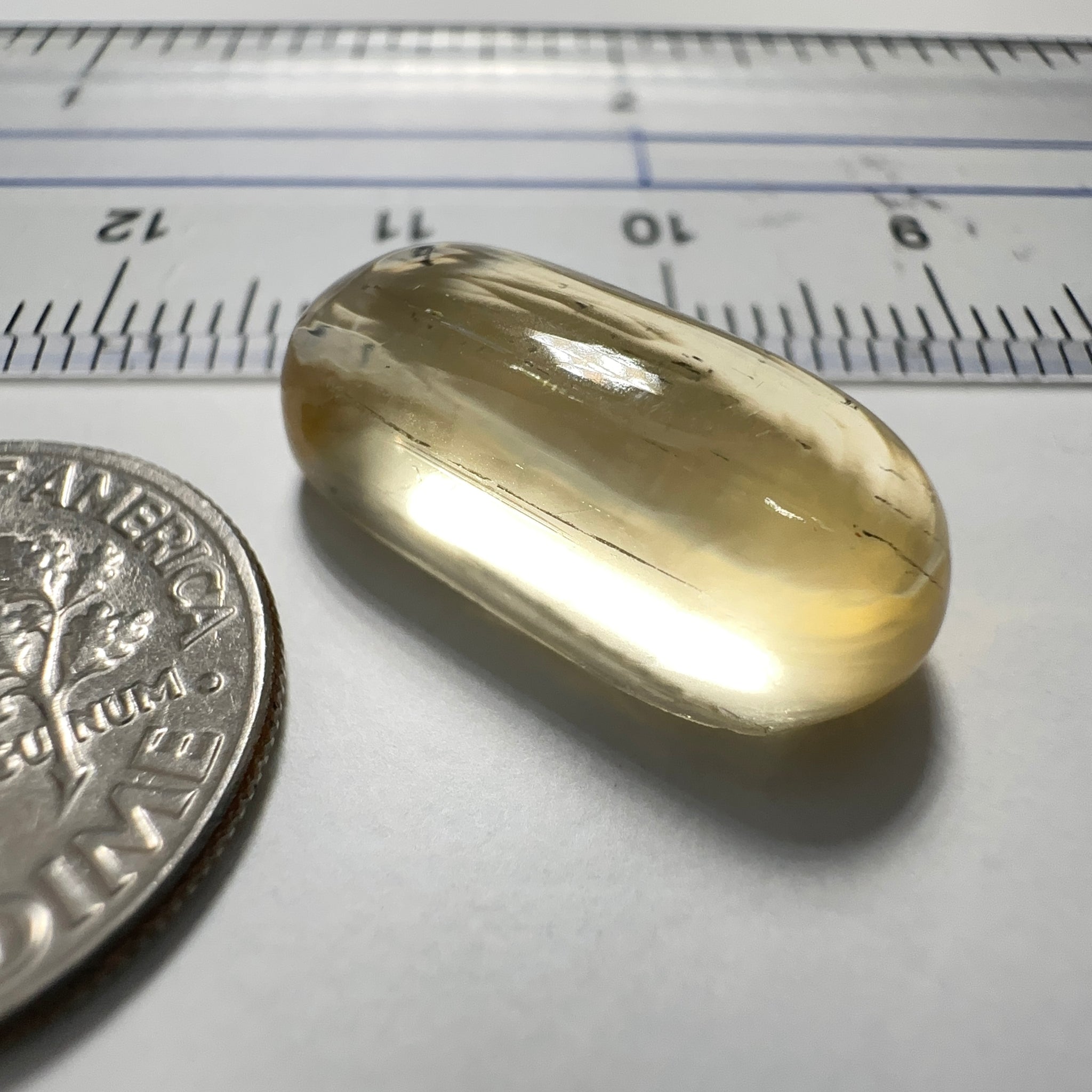 Golden Scapolite Cabochon, 11.25ct, Tanzania, Untreated Unheated