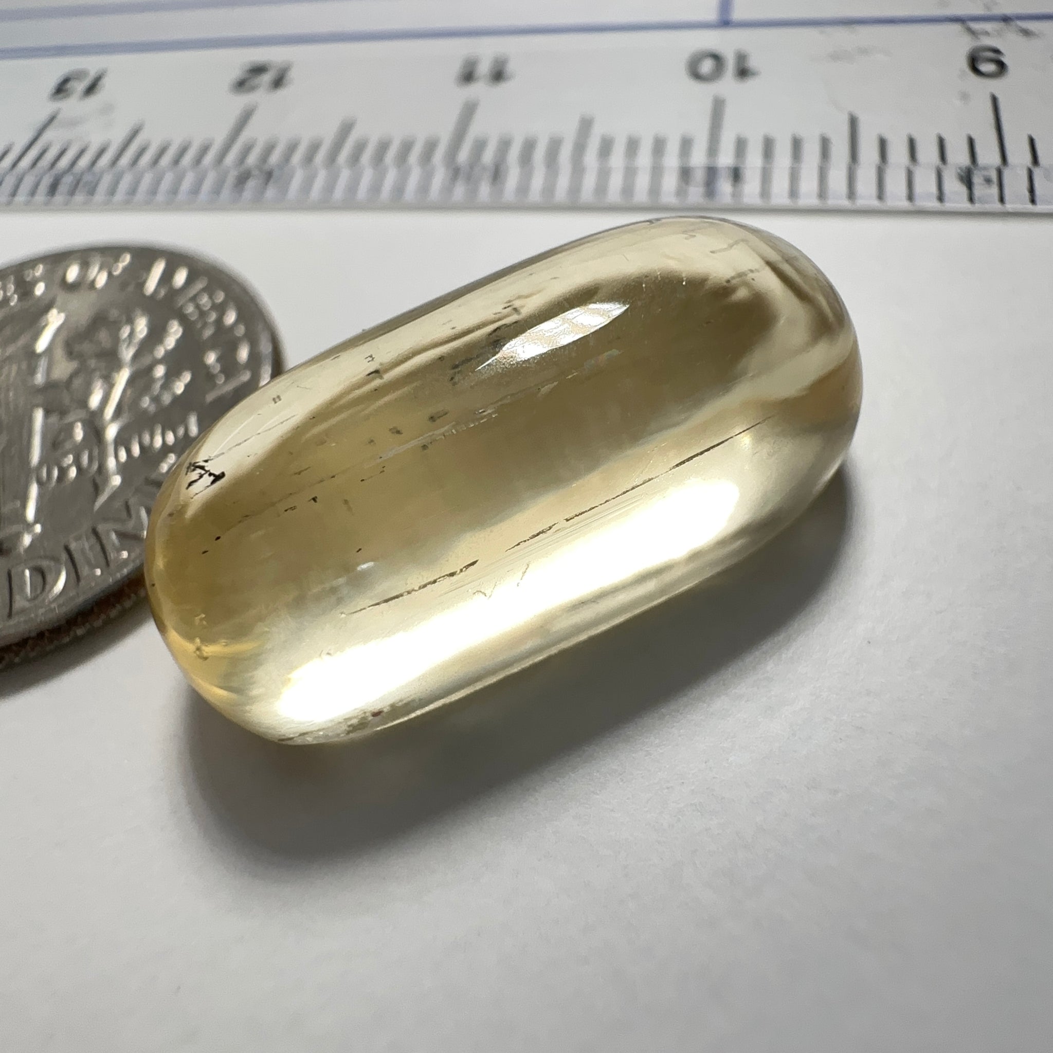 Golden Scapolite Cabochon, 11.25ct, Tanzania, Untreated Unheated