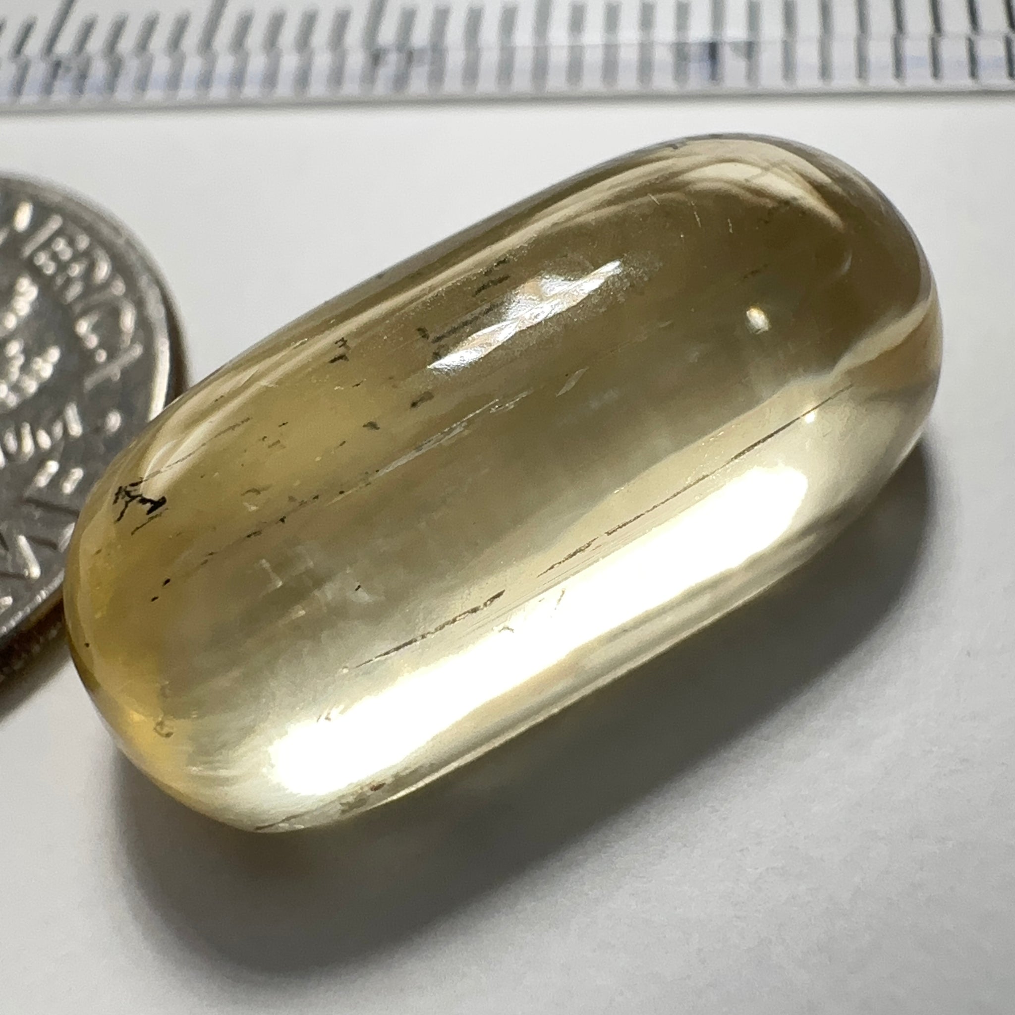 Golden Scapolite Cabochon, 11.25ct, Tanzania, Untreated Unheated