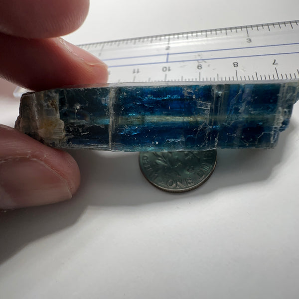 137.45ct Blue Kyanite Crystal, Kenya, Untreated Unheated, naturally curved