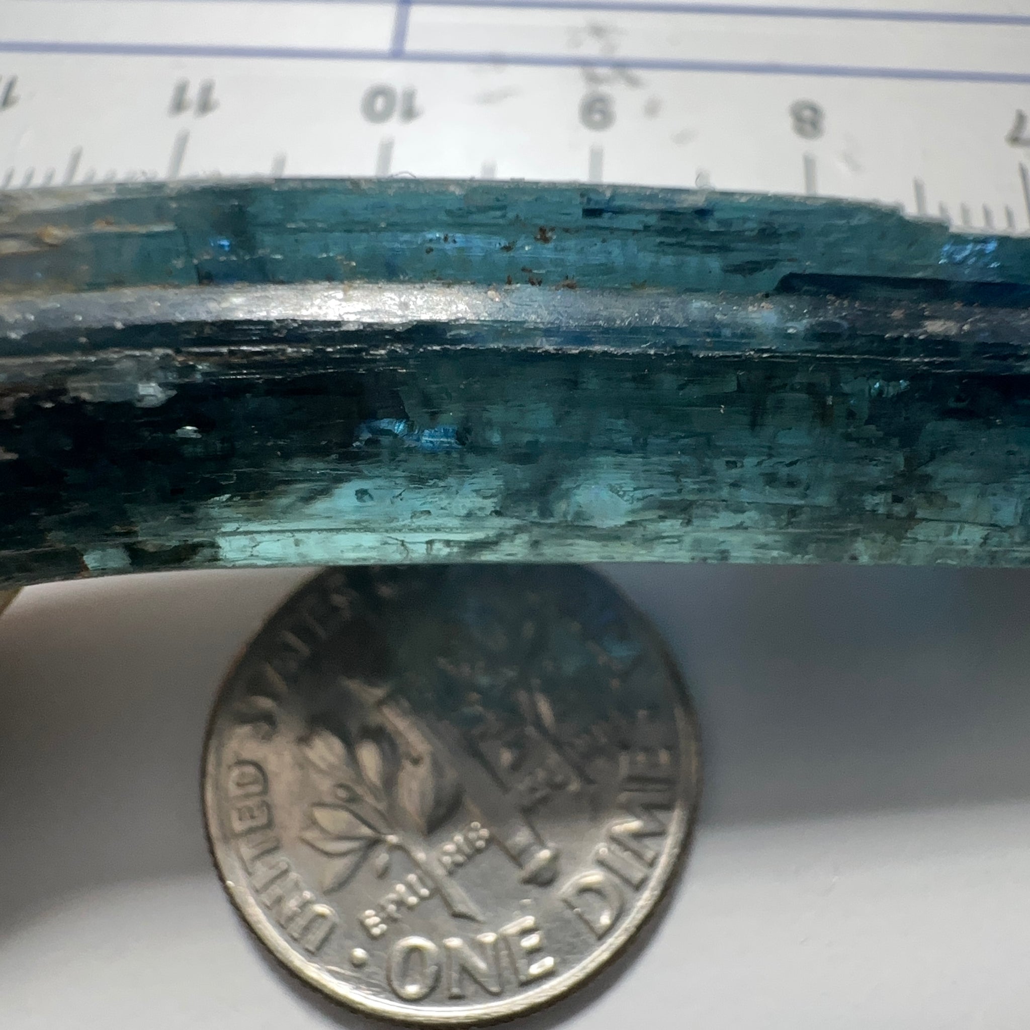 Blue Kyanite Crystal, 137.45ct, Kenya, Untreated Unheated, naturally curved