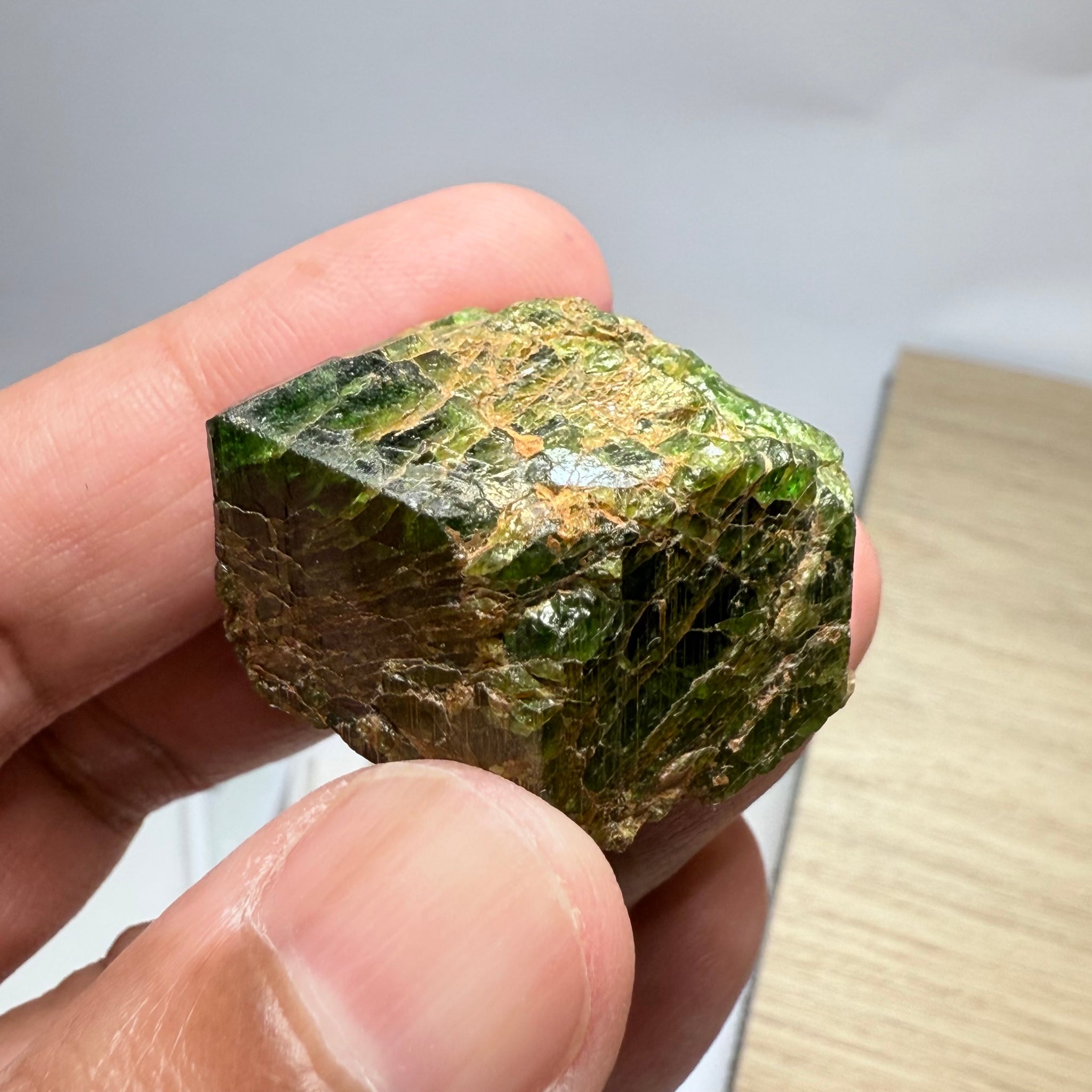Chrome Tourmaline Crystal, Commander Mine, Tanzania, 196.50ct / 39.60gm Untreated Unheated