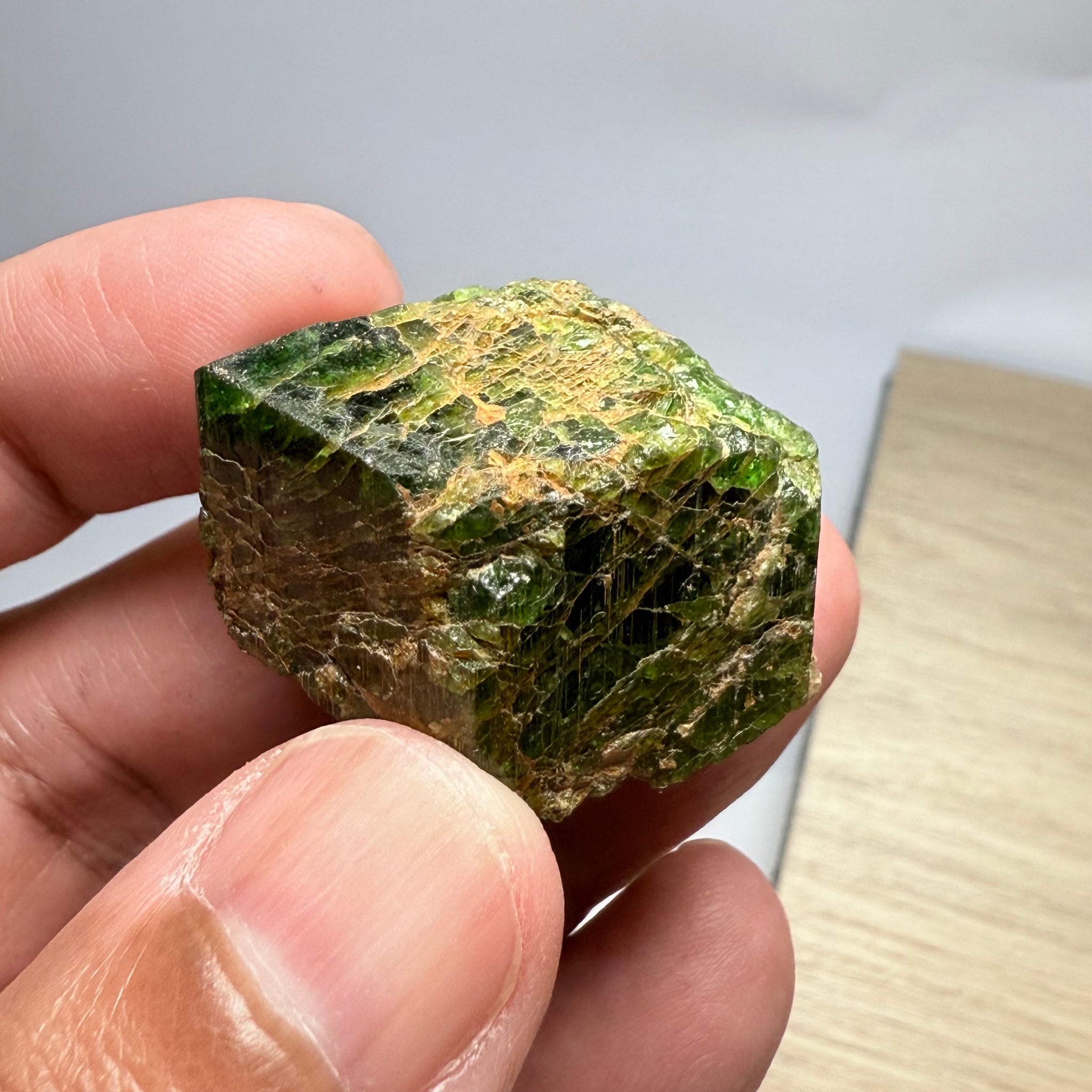 Chrome Tourmaline Crystal, Commander Mine, Tanzania, 196.50ct / 39.60gm Untreated Unheated