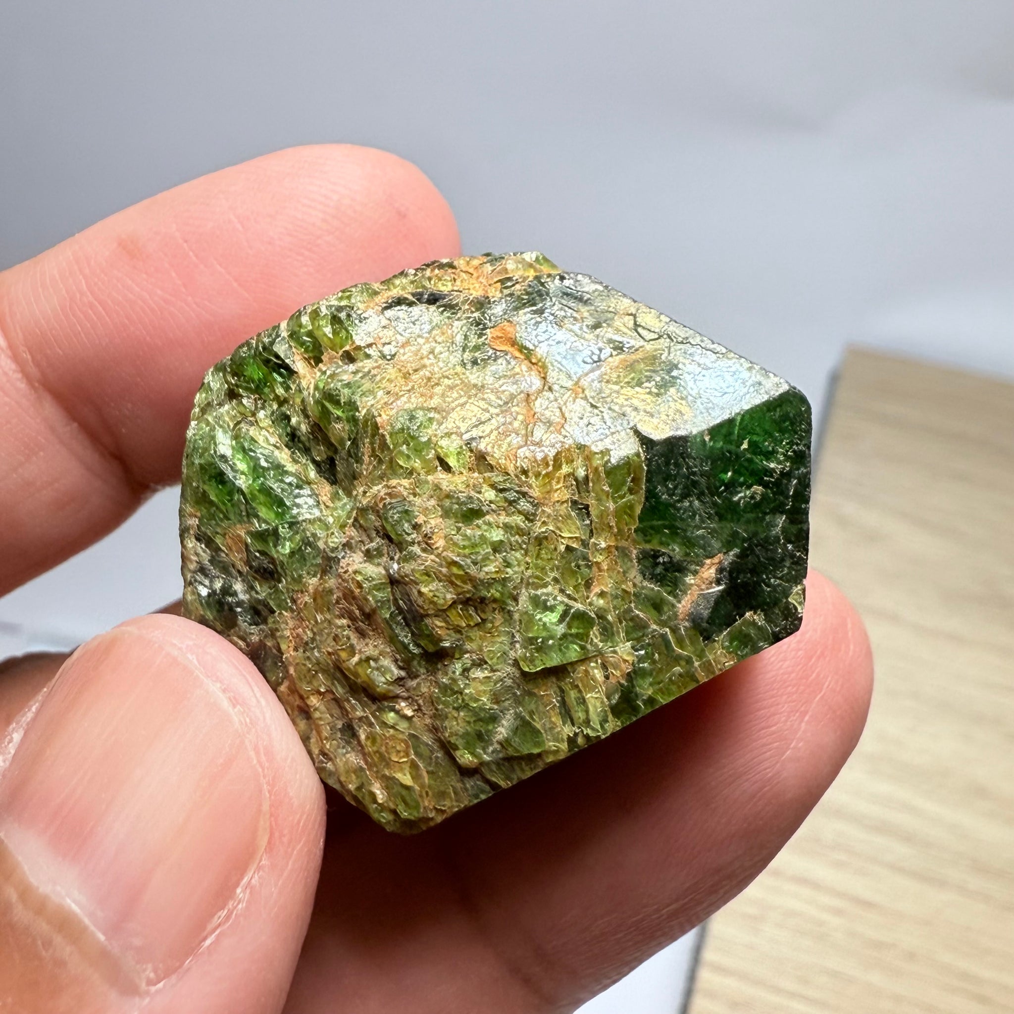 Chrome Tourmaline Crystal, Commander Mine, Tanzania, 196.50ct / 39.60gm Untreated Unheated