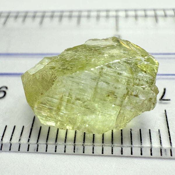 Yellow Tanzanite Crystal, 7.34ct, Tanzania, Unheated Unheated, you can facet it with inclusions, see the video