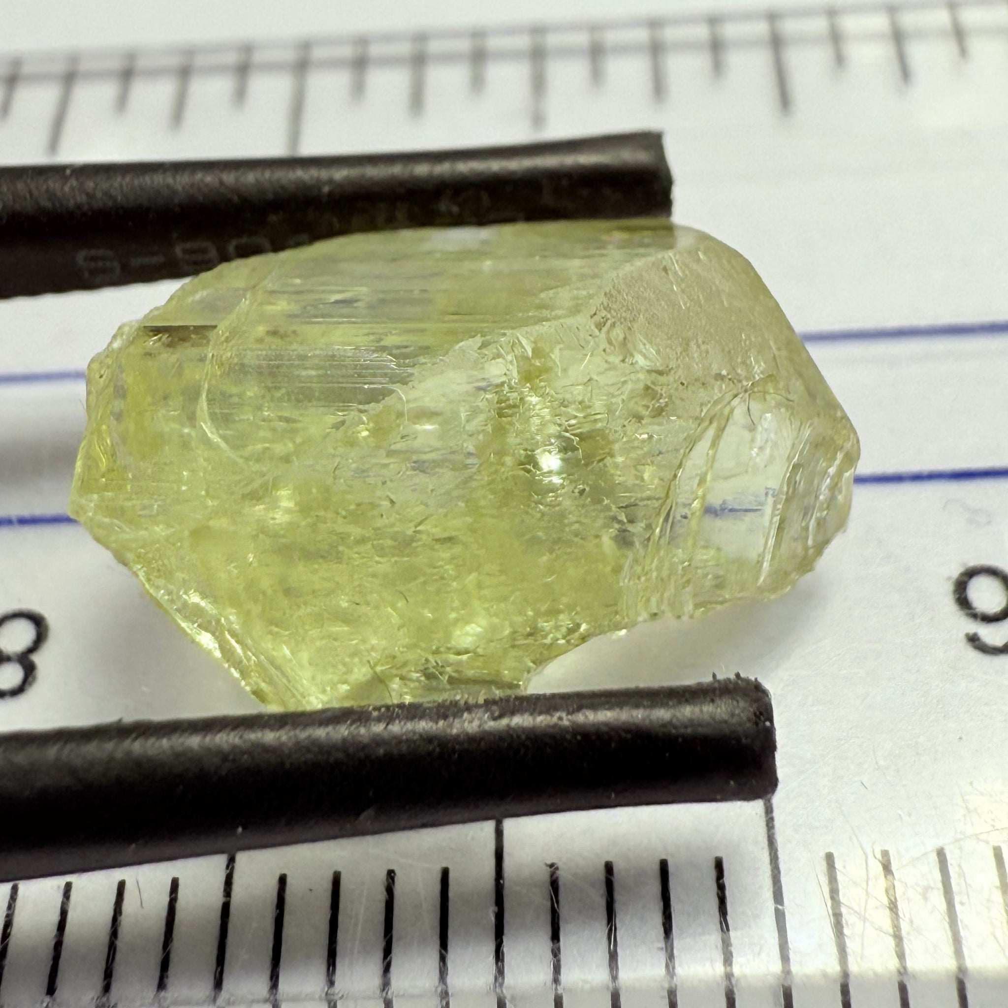 Yellow Tanzanite Crystal, 7.34ct, Tanzania, Unheated Unheated, you can facet it with inclusions, see the video