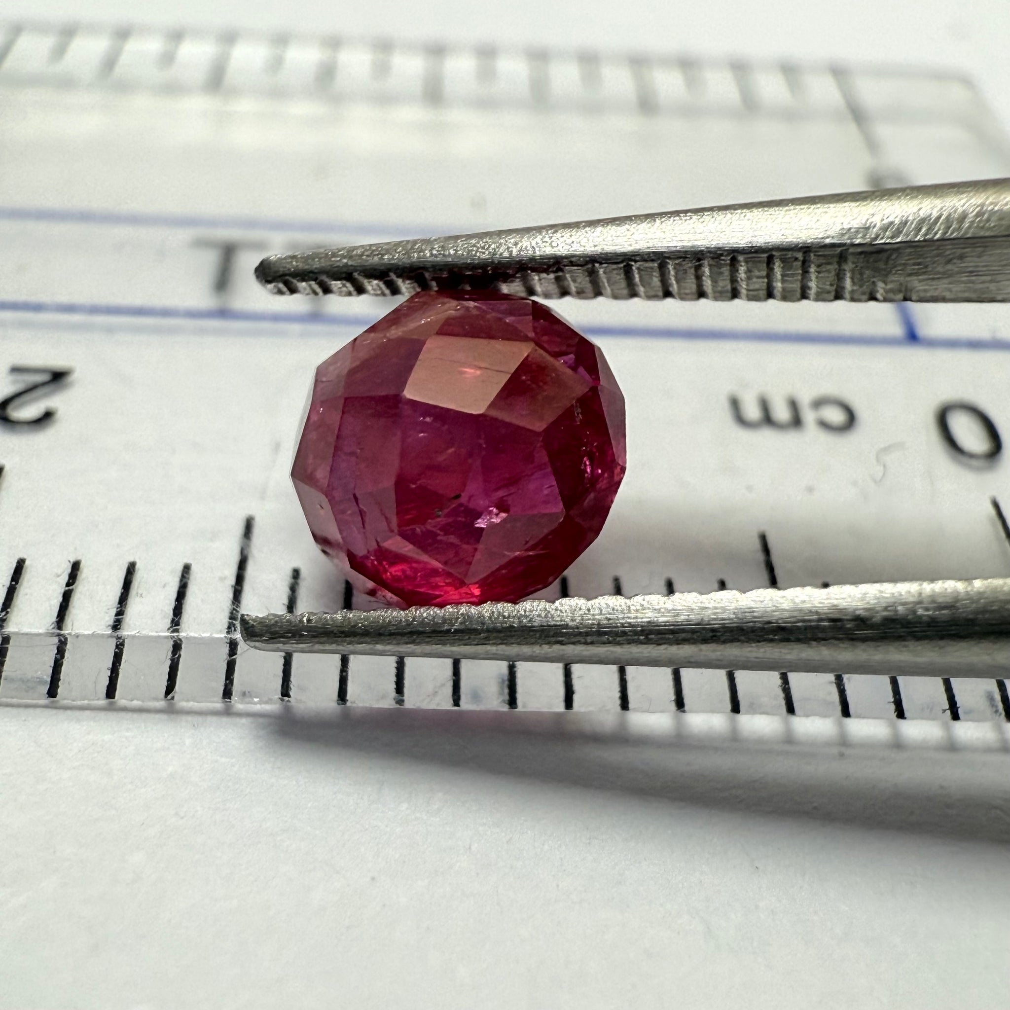 Ruby 1.14ct, Tanzania, Untreated Unheated. Native cut, can be used upside down as a rose cut too, see pictures