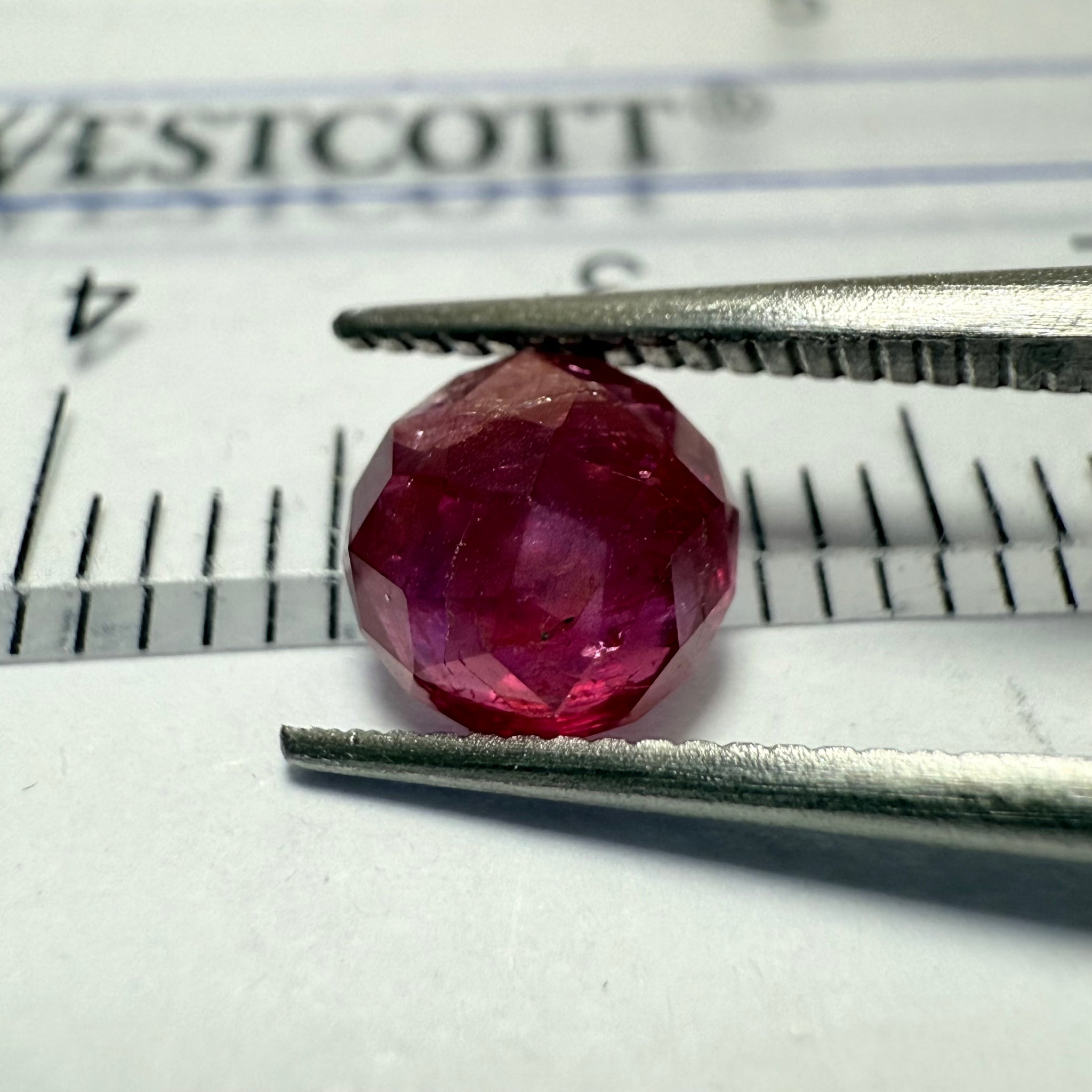 Ruby 1.14ct, Tanzania, Untreated Unheated. Native cut, can be used upside down as a rose cut too, see pictures
