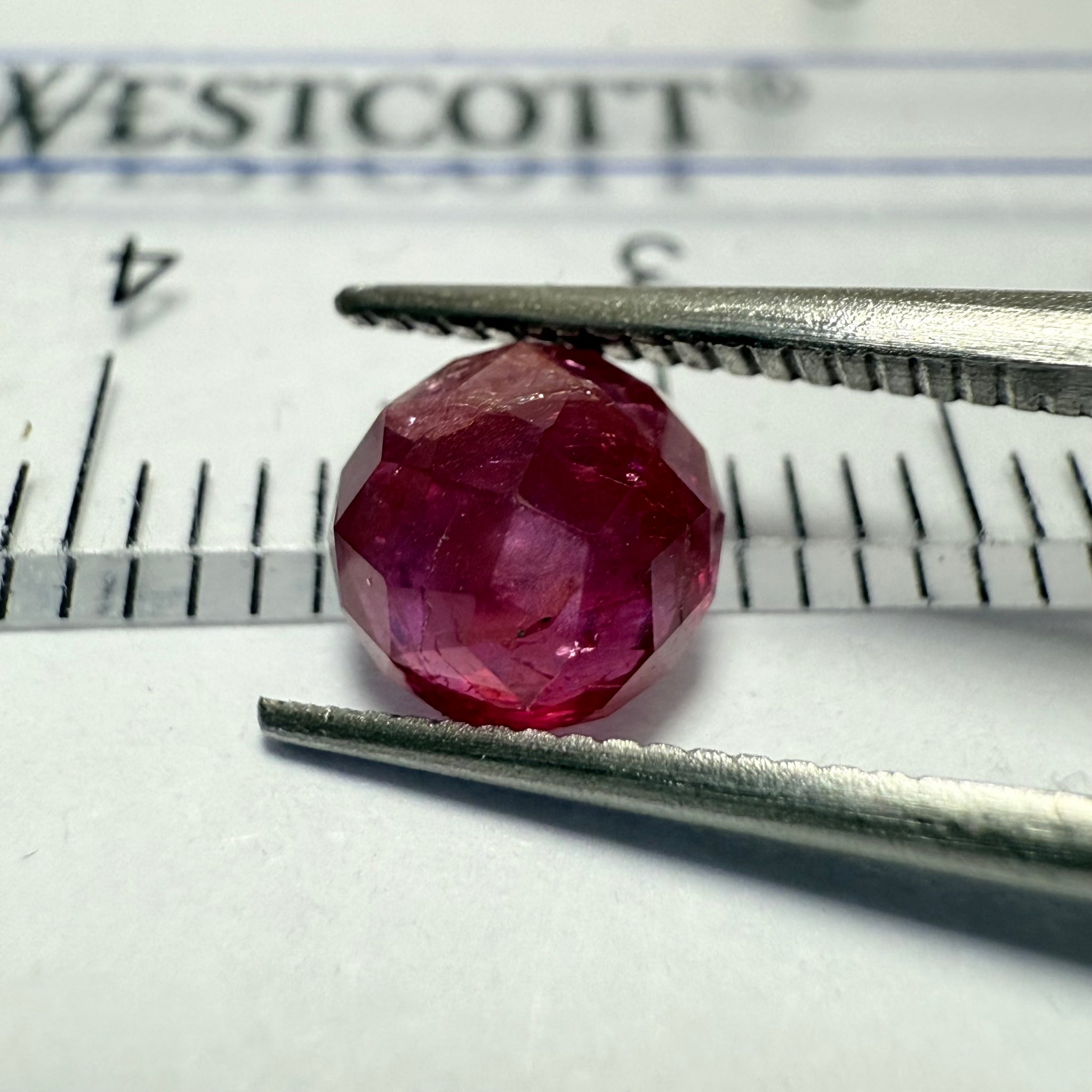 Ruby 1.14ct, Tanzania, Untreated Unheated. Native cut, can be used upside down as a rose cut too, see pictures
