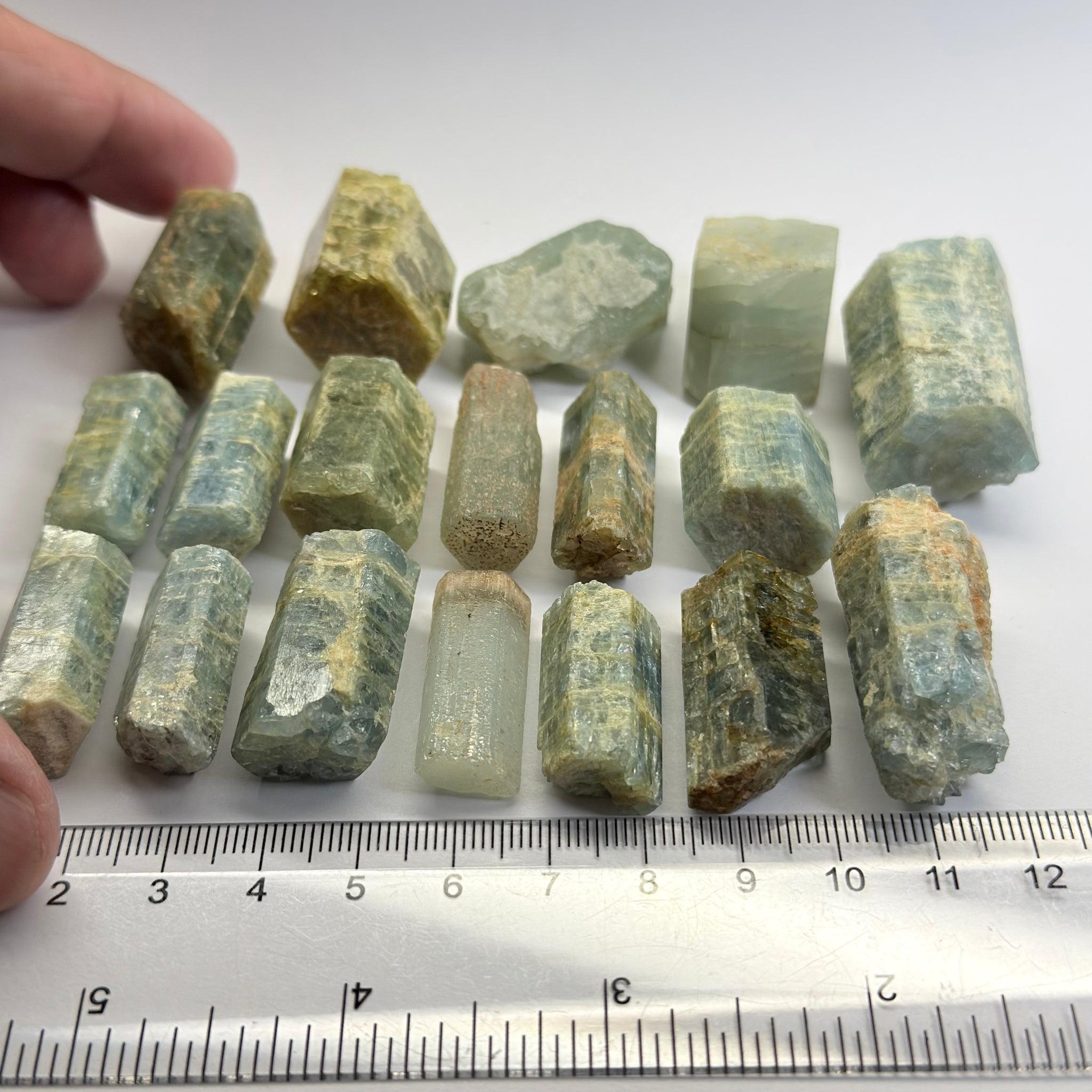 Aquamarine Crystal Specimen Lot, 188.10gm, Songea, Tanzania, Untreated Unheated, great for setting as pendants with a gold or silver cap
