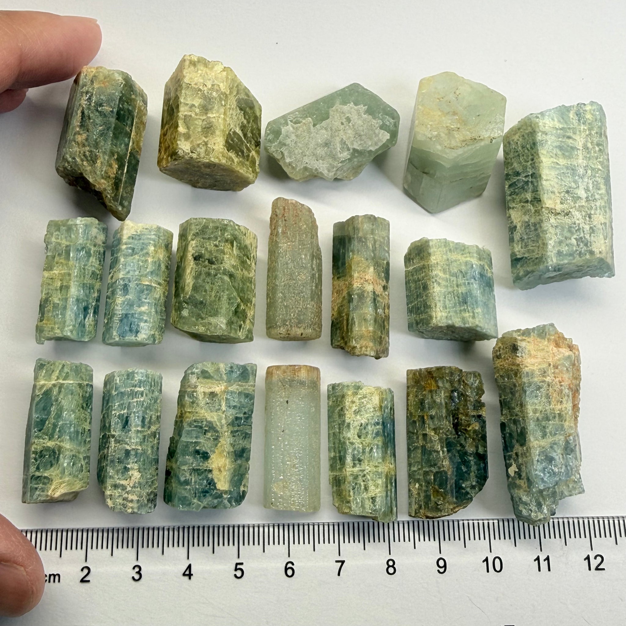 Aquamarine Crystal Specimen Lot, 188.10gm, Songea, Tanzania, Untreated Unheated, great for setting as pendants with a gold or silver cap