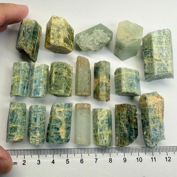 Aquamarine Crystal Specimen Lot, 188.10gm, Songea, Tanzania, Untreated Unheated, great for setting as pendants with a gold or silver cap