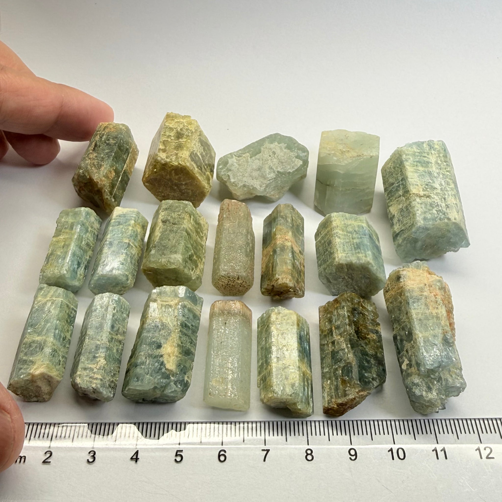 Aquamarine Crystal Specimen Lot, 188.10gm, Songea, Tanzania, Untreated Unheated, great for setting as pendants with a gold or silver cap