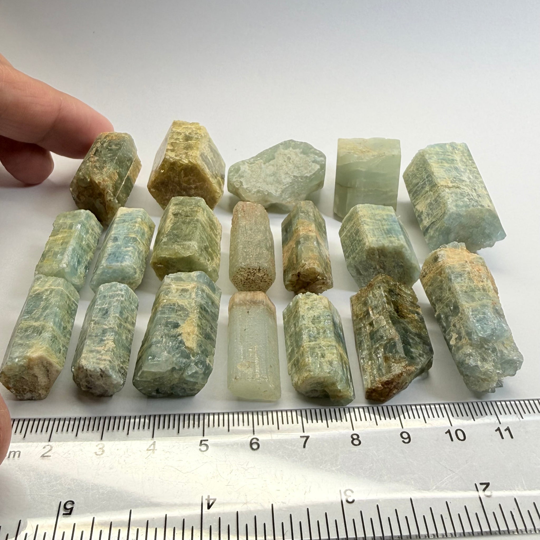 Aquamarine Crystal Specimen Lot, 188.10gm, Songea, Tanzania, Untreated Unheated, great for setting as pendants with a gold or silver cap