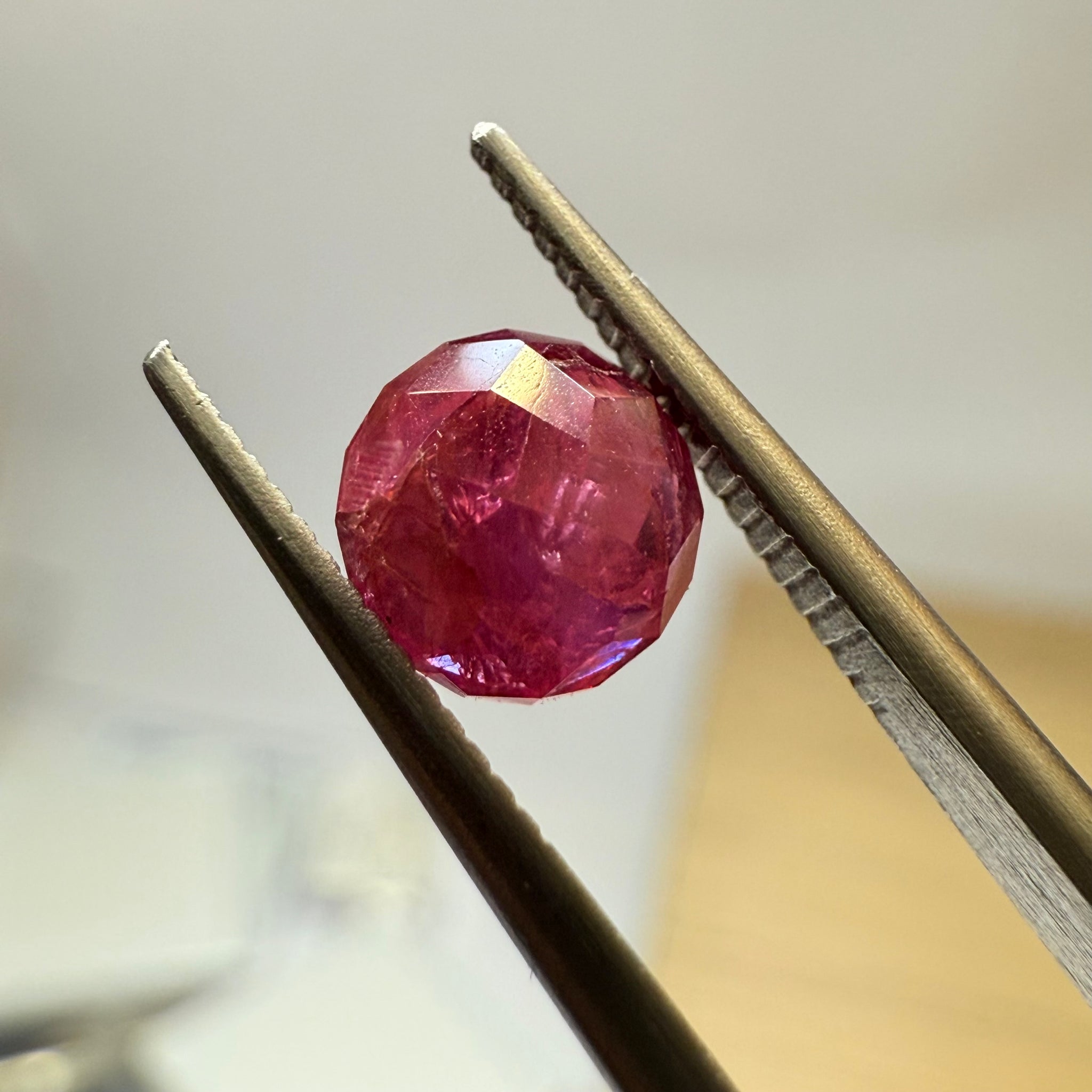 Ruby 1.14ct, Tanzania, Untreated Unheated. Native cut, can be used upside down as a rose cut too, see pictures