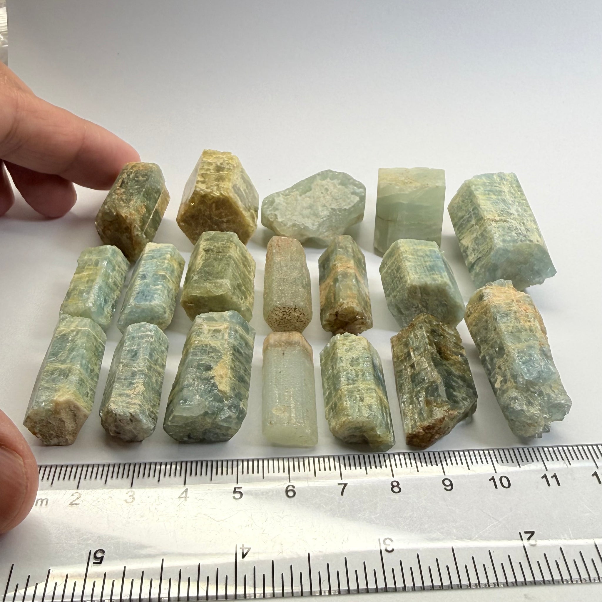 Aquamarine Crystal Specimen Lot, 188.10gm, Songea, Tanzania, Untreated Unheated, great for setting as pendants with a gold or silver cap