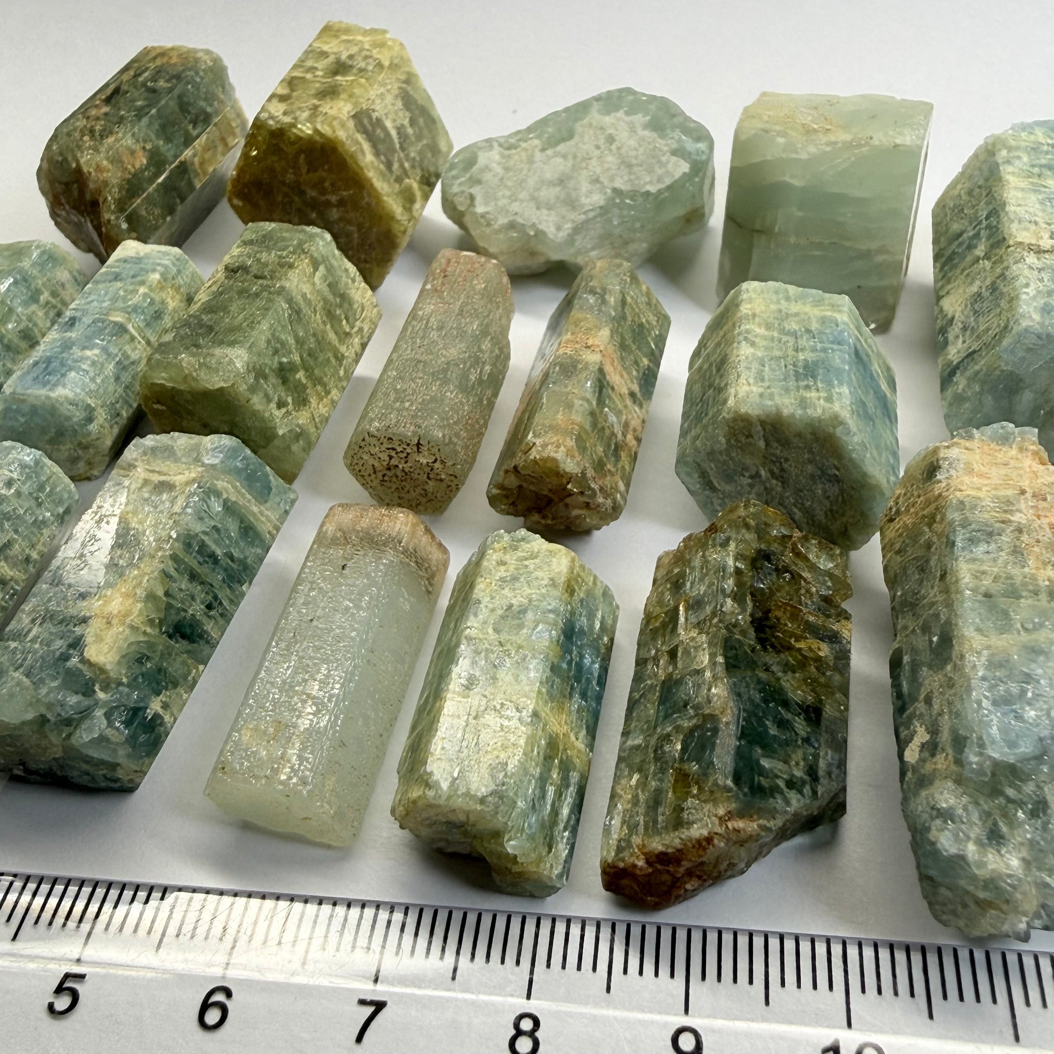 Aquamarine Crystal Specimen Lot, 188.10gm, Songea, Tanzania, Untreated Unheated, great for setting as pendants with a gold or silver cap