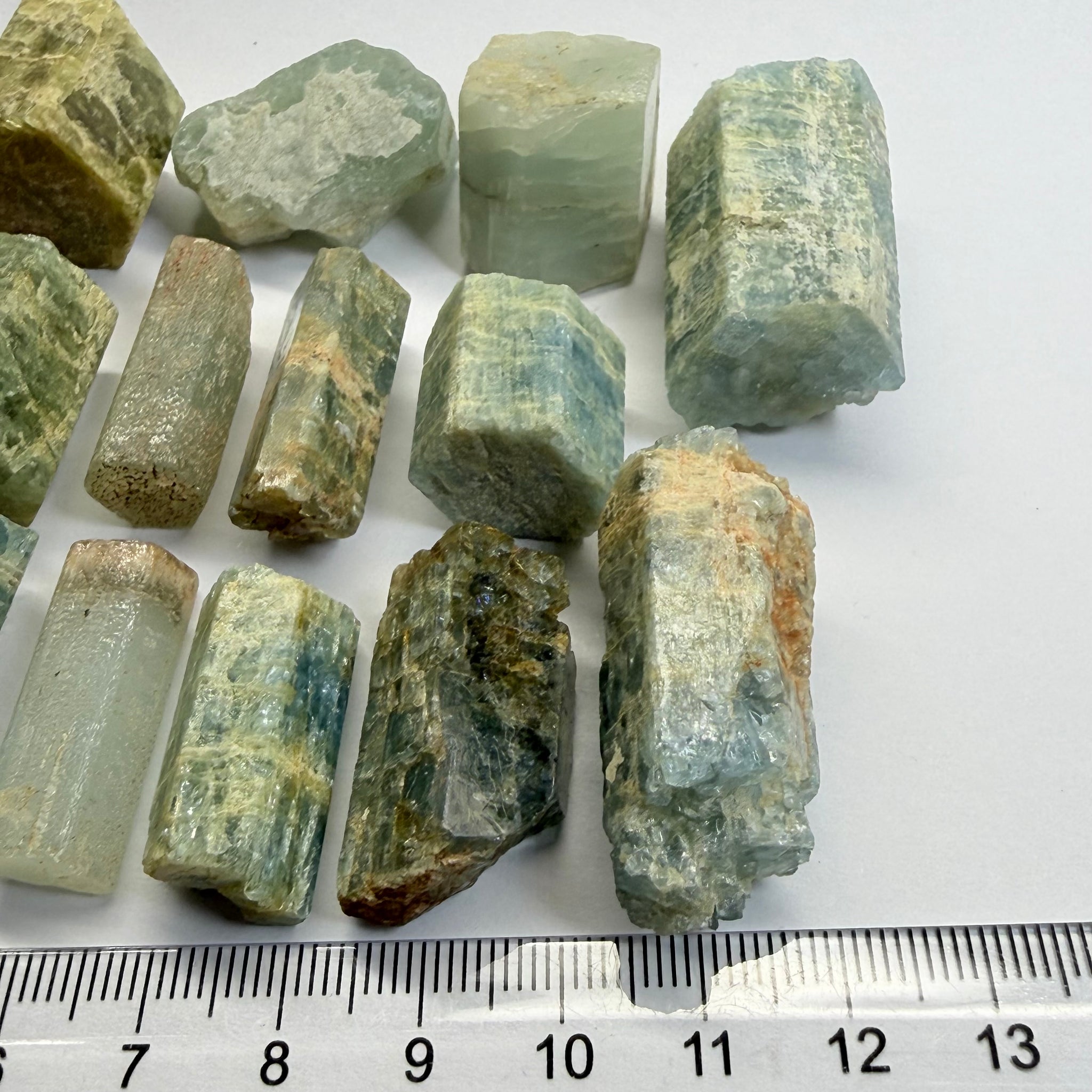Aquamarine Crystal Specimen Lot, 188.10gm, Songea, Tanzania, Untreated Unheated, great for setting as pendants with a gold or silver cap