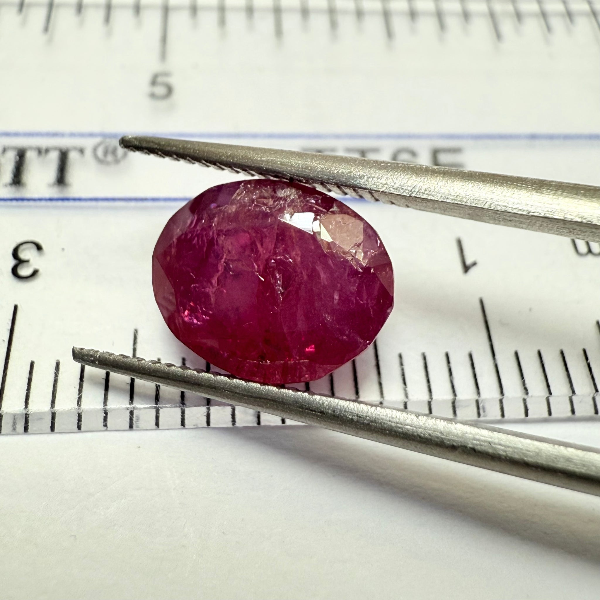 Ruby 3.40ct, Winza, Tanzania, Untreated Unheated. Native cut, see pictures