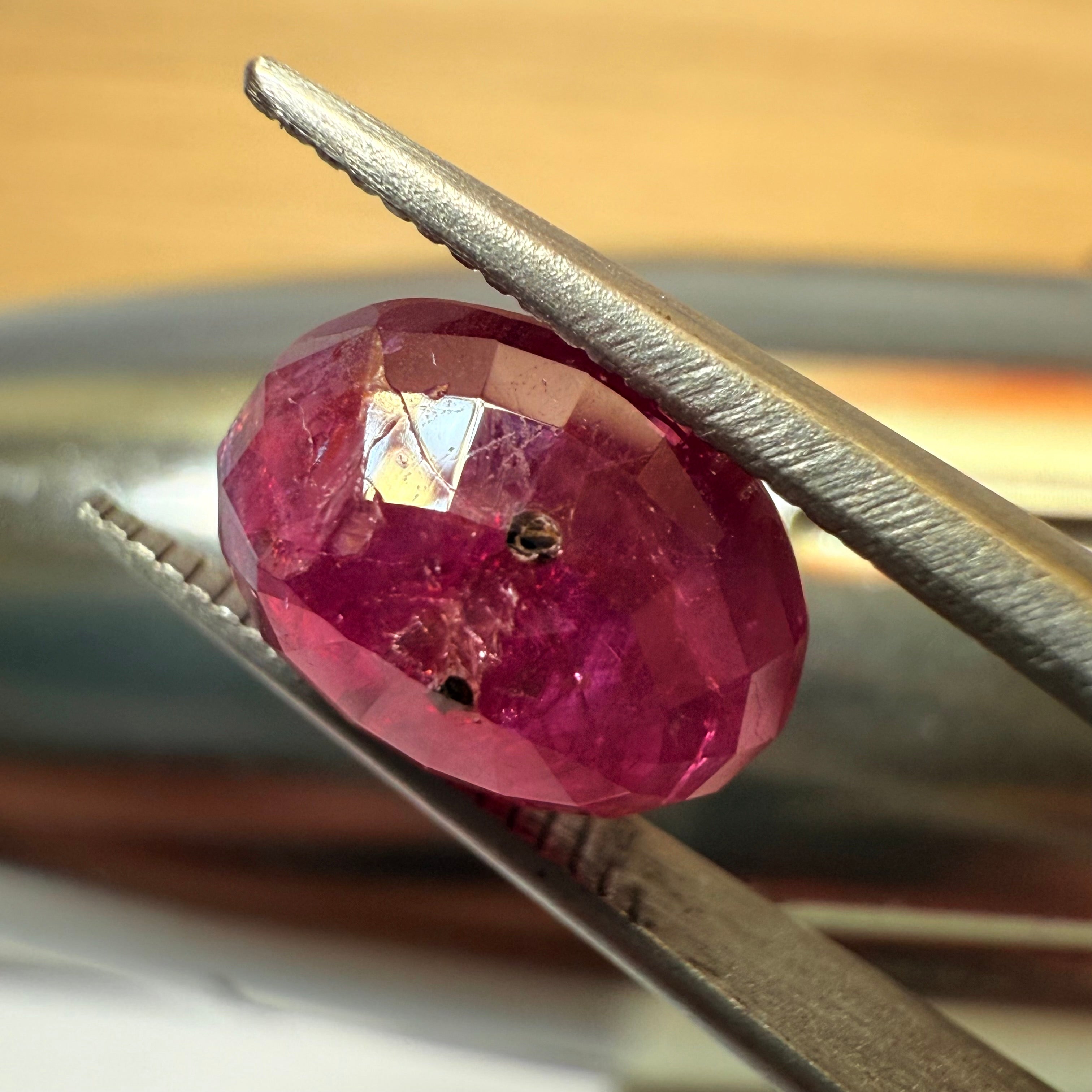 Native Ruby Ruby 3.40ct, Winza, Tanzania, Untreated Unheated. Native cut, see pict ...
