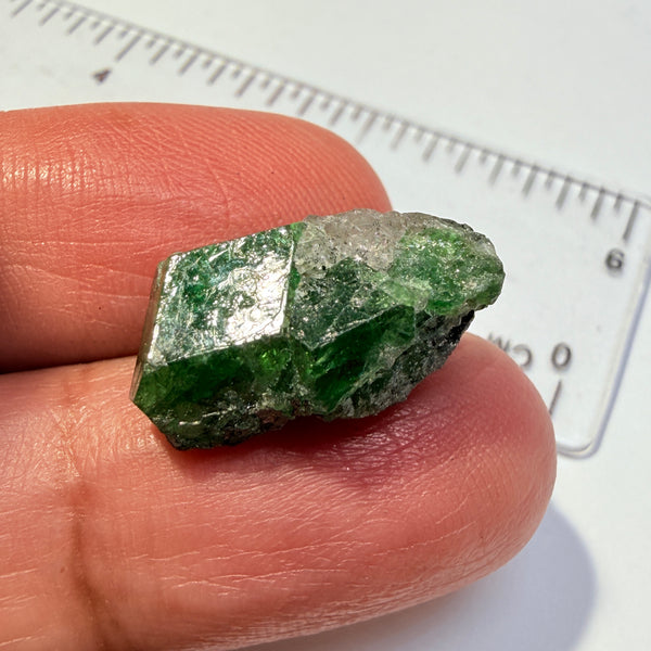Tsavorite Garnet Crystal on matrix, 14.66ct, Merelani, Tanzania, Untreated Unheated