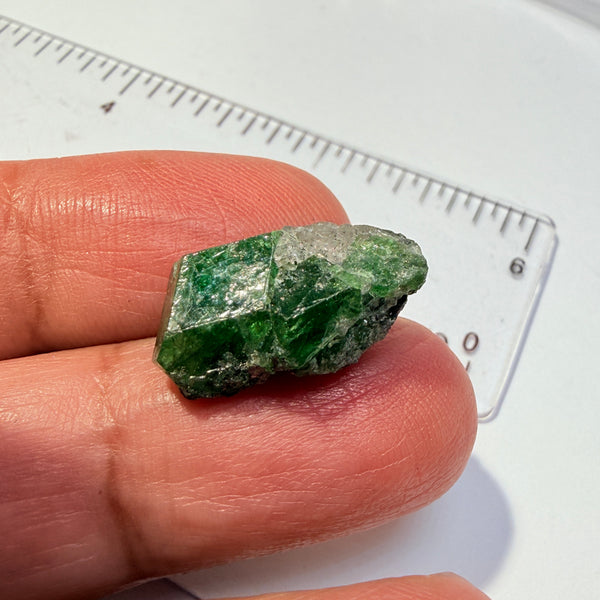 Tsavorite Garnet Crystal on matrix, 14.66ct, Merelani, Tanzania, Untreated Unheated