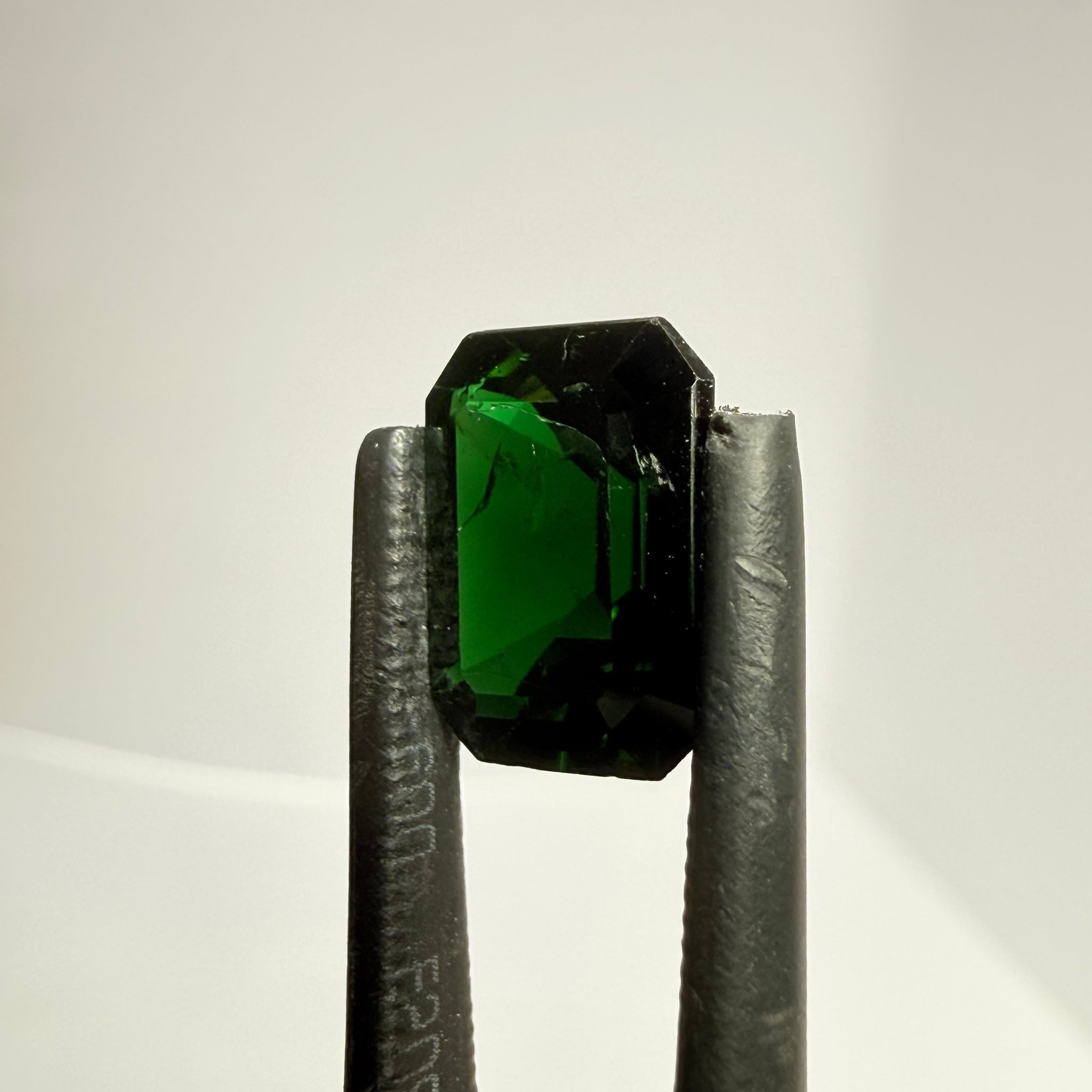 Chrome Tourmaline, 3.77ct, Tanzania, Untreated Unheated, scratches on the polish, needs a re polish. Slightly included inside