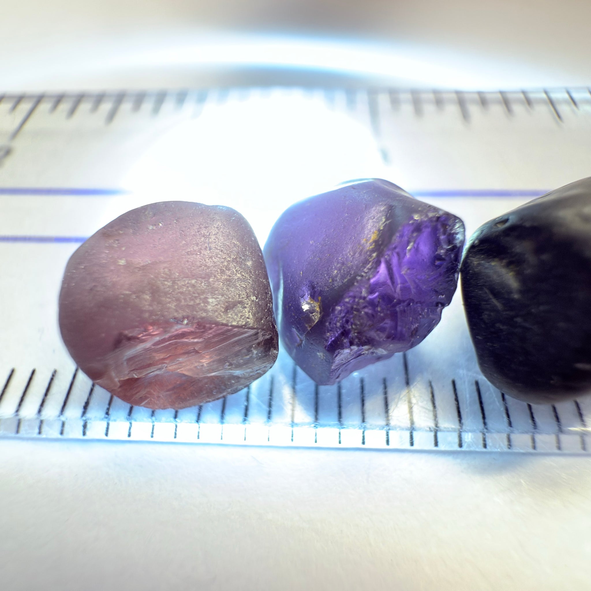 Tunduru Spinel Lot, 15.24ct, Tunduru, Tanzania, Untreated Unheated, very dark, see other photos for backlit, all vvs