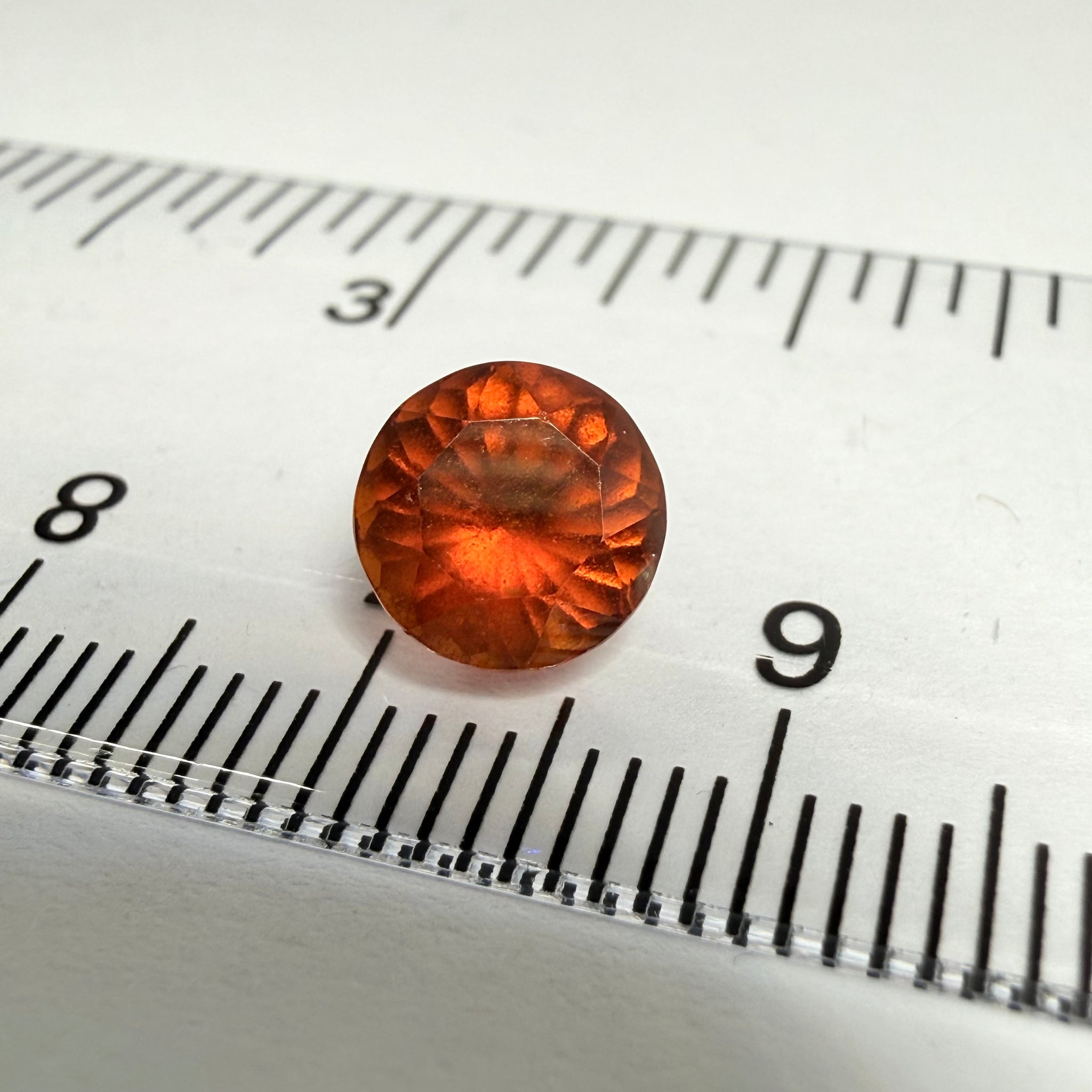 Hessonite Garnet, 1.77ct, Tanzania, Untreated Unheated, slight damage where the table meets the crown star facet, it’s not really noticeable, I have circled