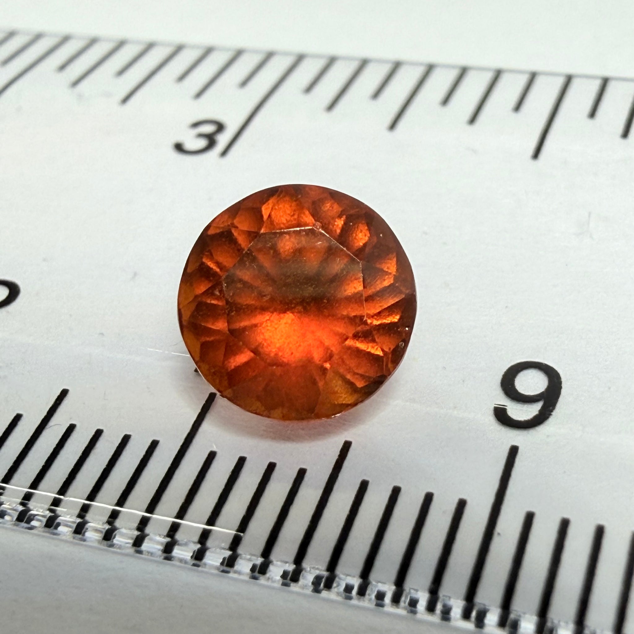 Hessonite Garnet, 1.77ct, Tanzania, Untreated Unheated, slight damage where the table meets the crown star facet, it’s not really noticeable, I have circled