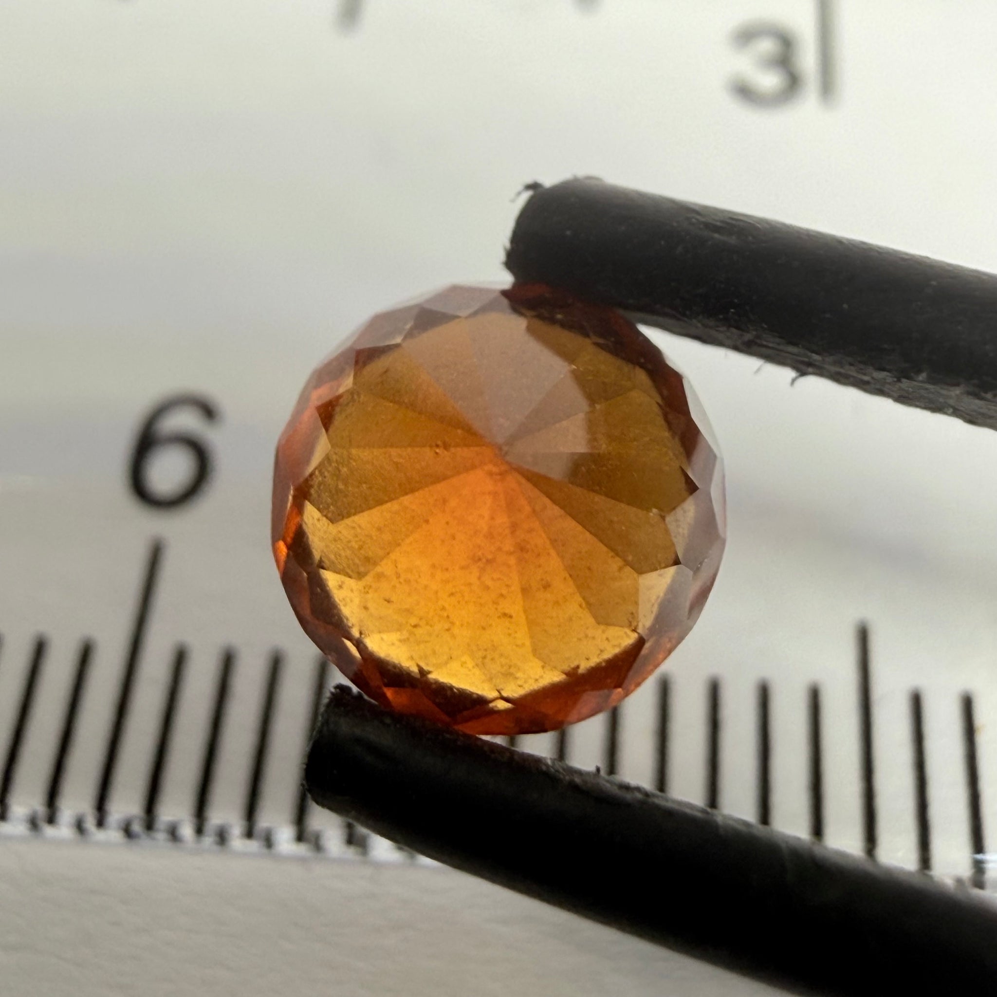 Hessonite Garnet, 1.77ct, Tanzania, Untreated Unheated, slight damage where the table meets the crown star facet, it’s not really noticeable, I have circled