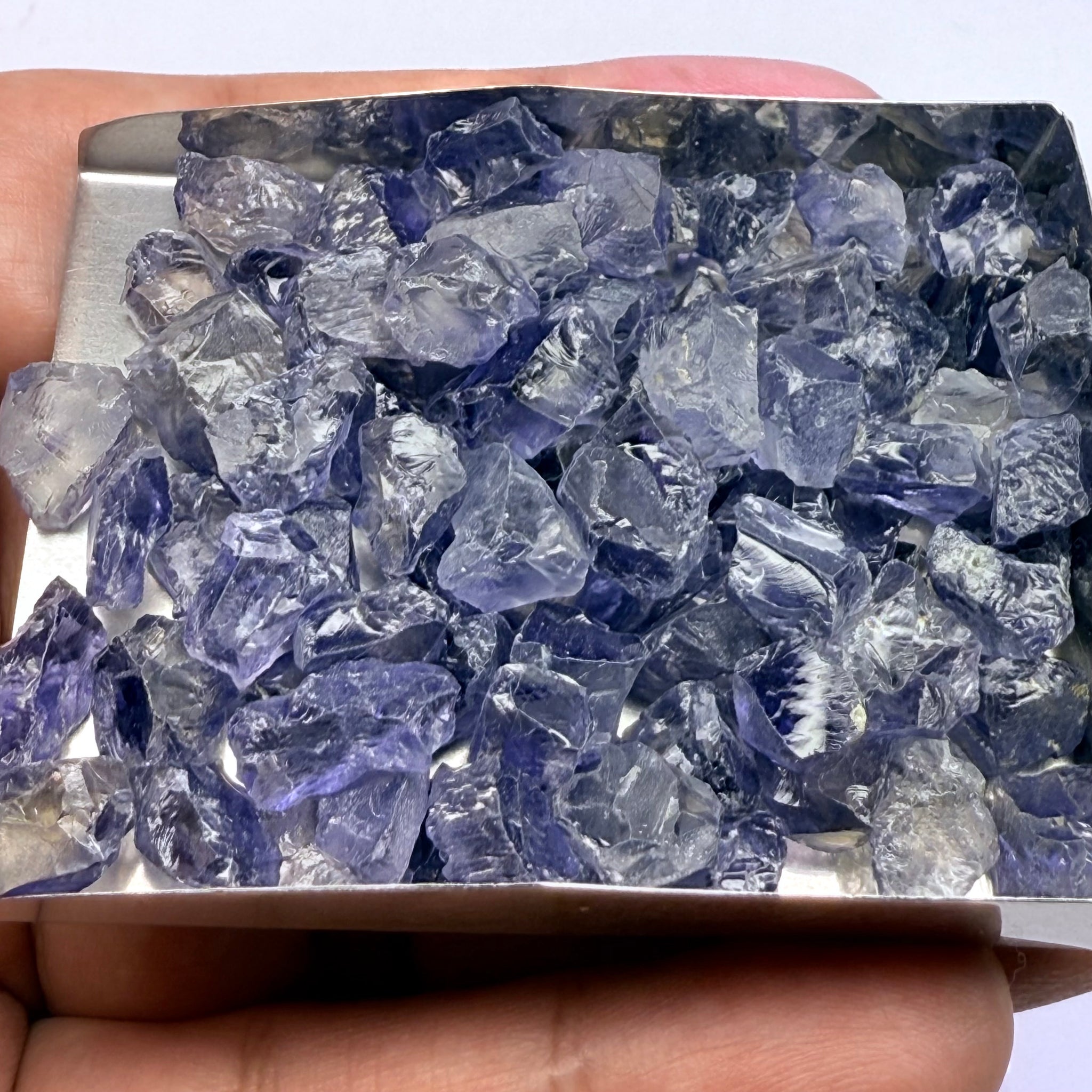 Iolite from Babati, Tanzania, Untreated Unheated, FACETING ROUGH, EYE CLEAN SINGLES- price is per stone on a bind pour basis, av size is 2.6ct