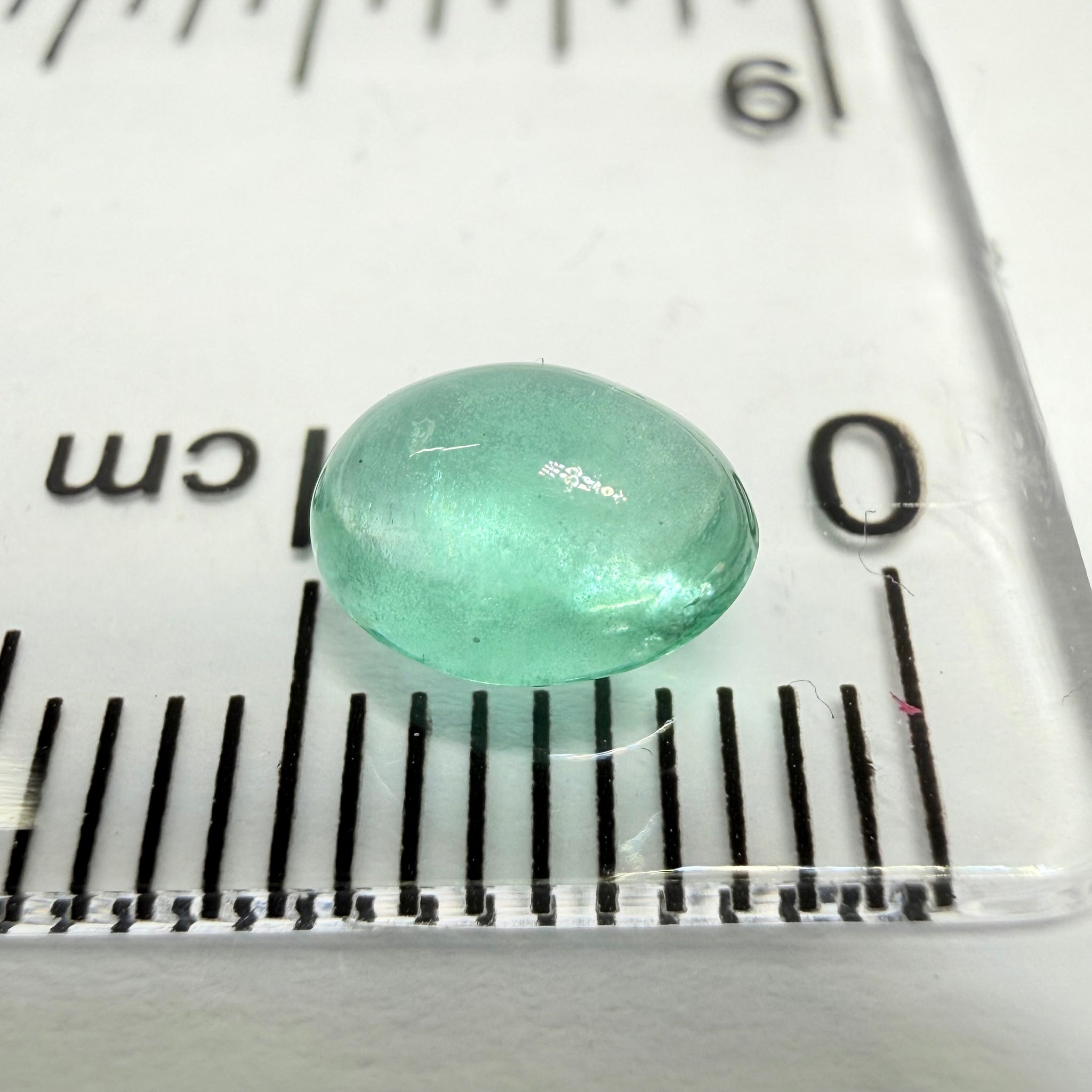 Emerald Cabochon, 1.04ct, Manyara, Tanzania. Untreated Unheated No Oil