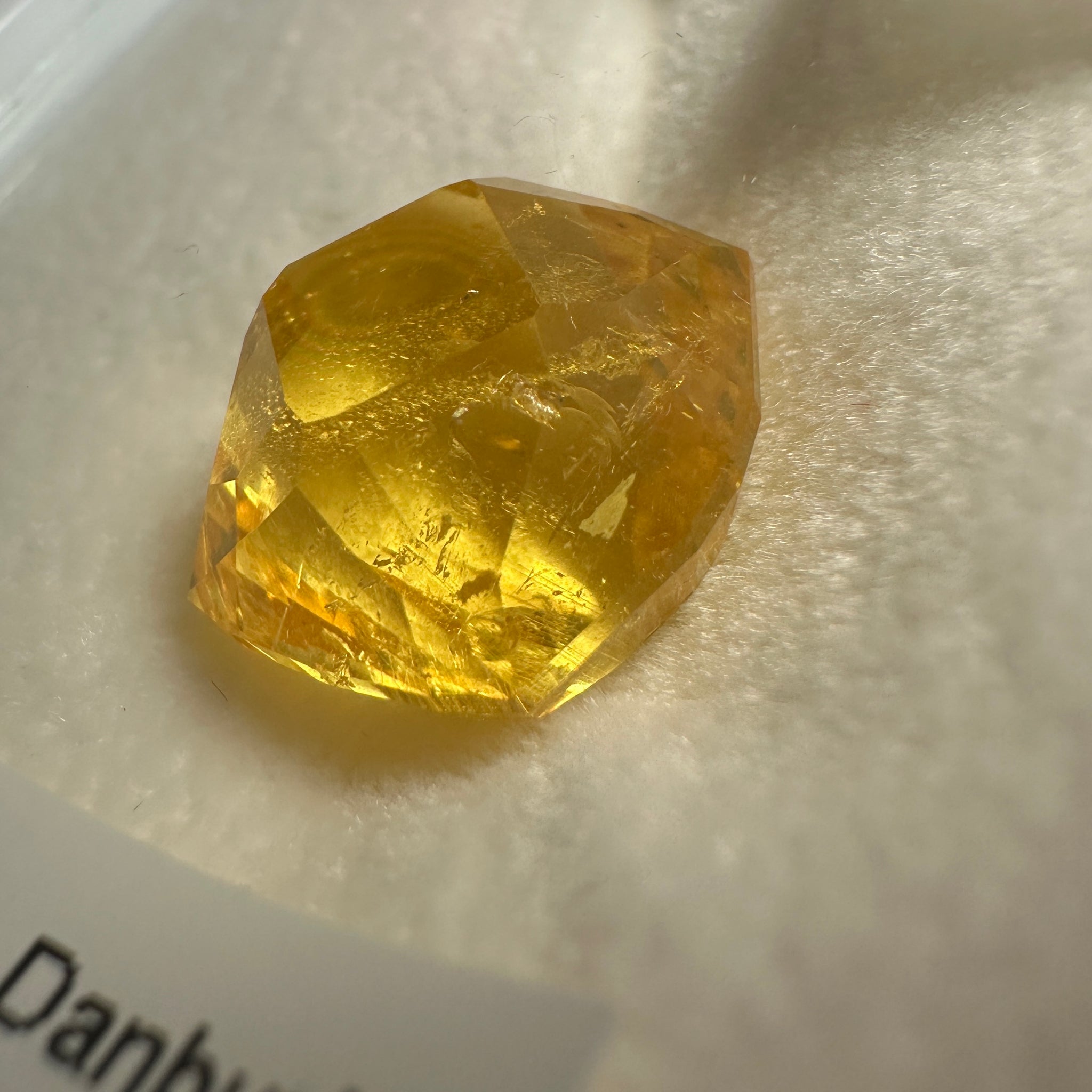 Golden Danburite, 16.96ct, Tanzania, Untreated Unheated. Precision Cut, Collectors Stone, Very Rare and Difficult To Get In This Size and Vibrancy