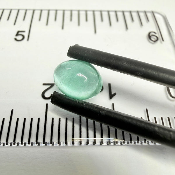 Emerald Cabochon, 1.04ct, Manyara, Tanzania. Untreated Unheated No Oil