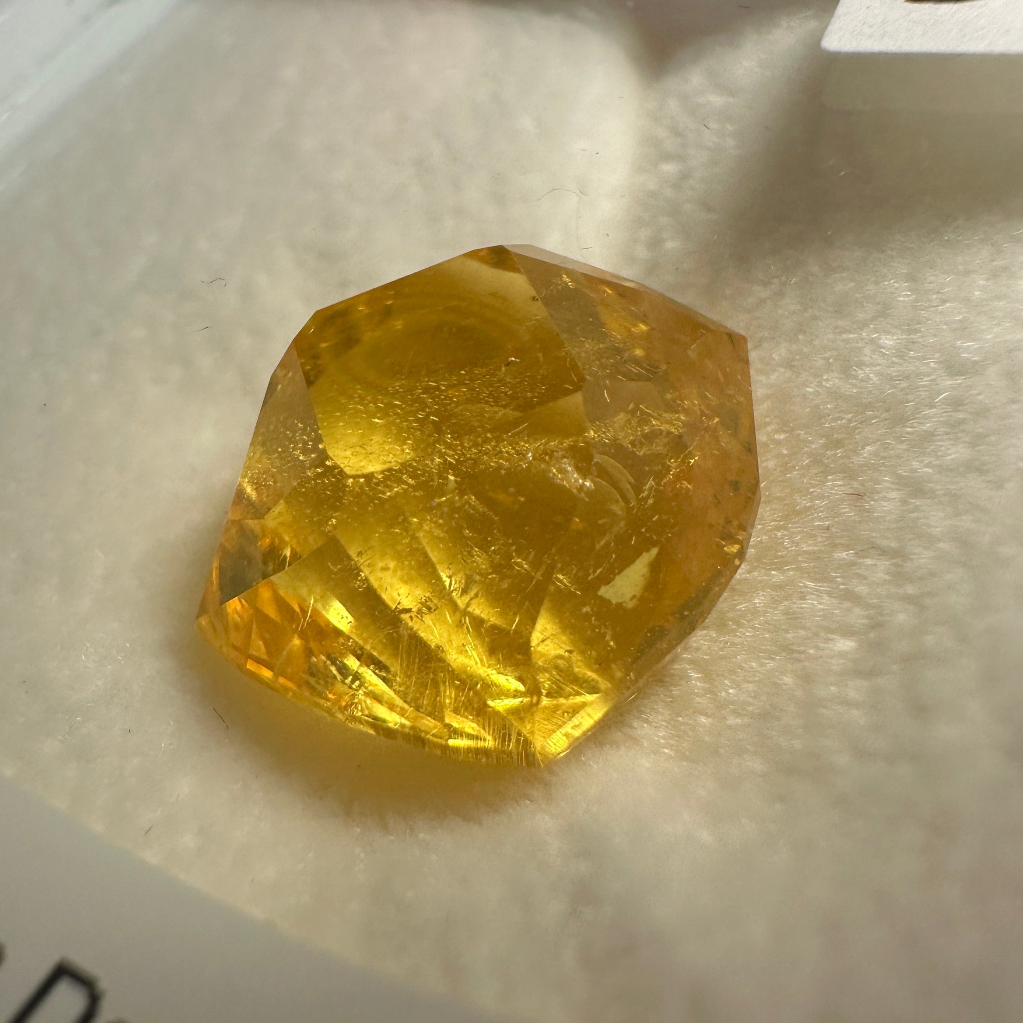 Golden Danburite, 16.96ct, Tanzania, Untreated Unheated. Precision Cut, Collectors Stone, Very Rare and Difficult To Get In This Size and Vibrancy