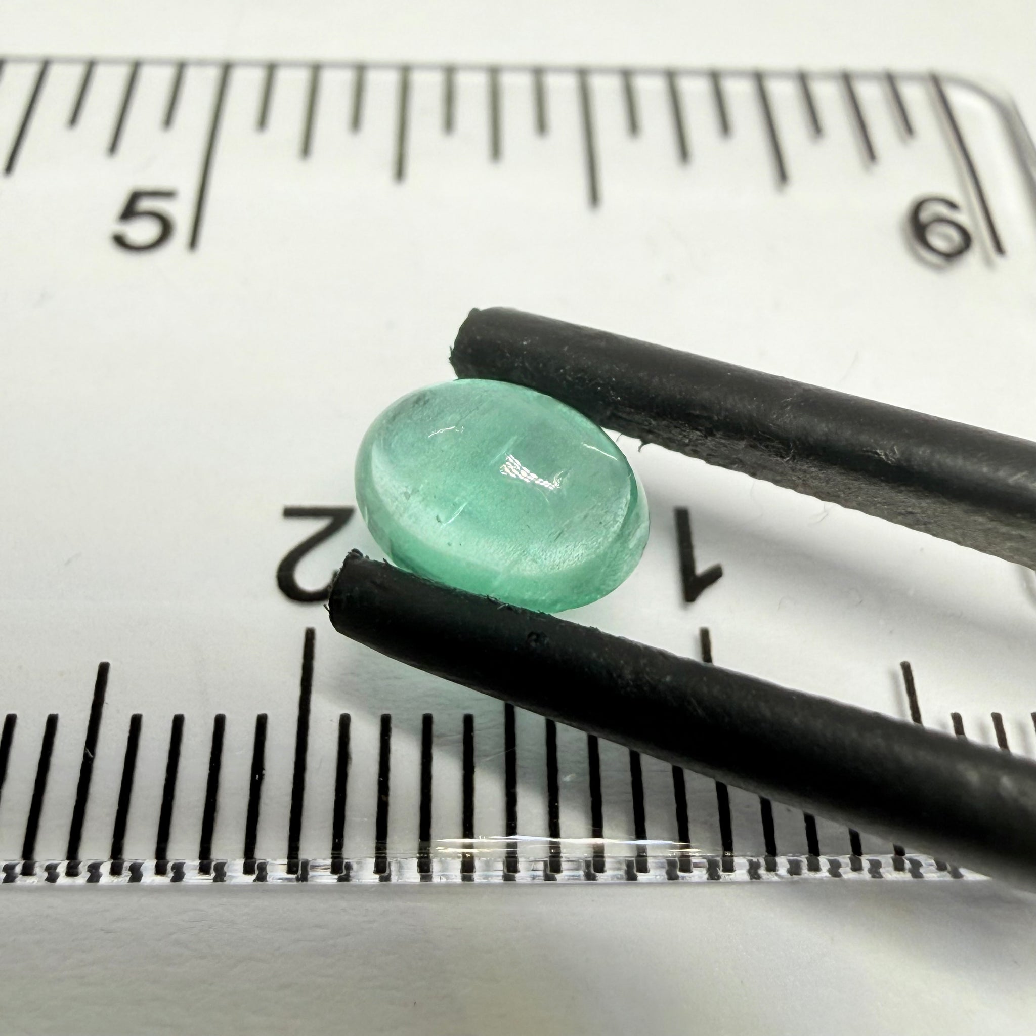 Emerald Cabochon, 1.04ct, Manyara, Tanzania. Untreated Unheated No Oil
