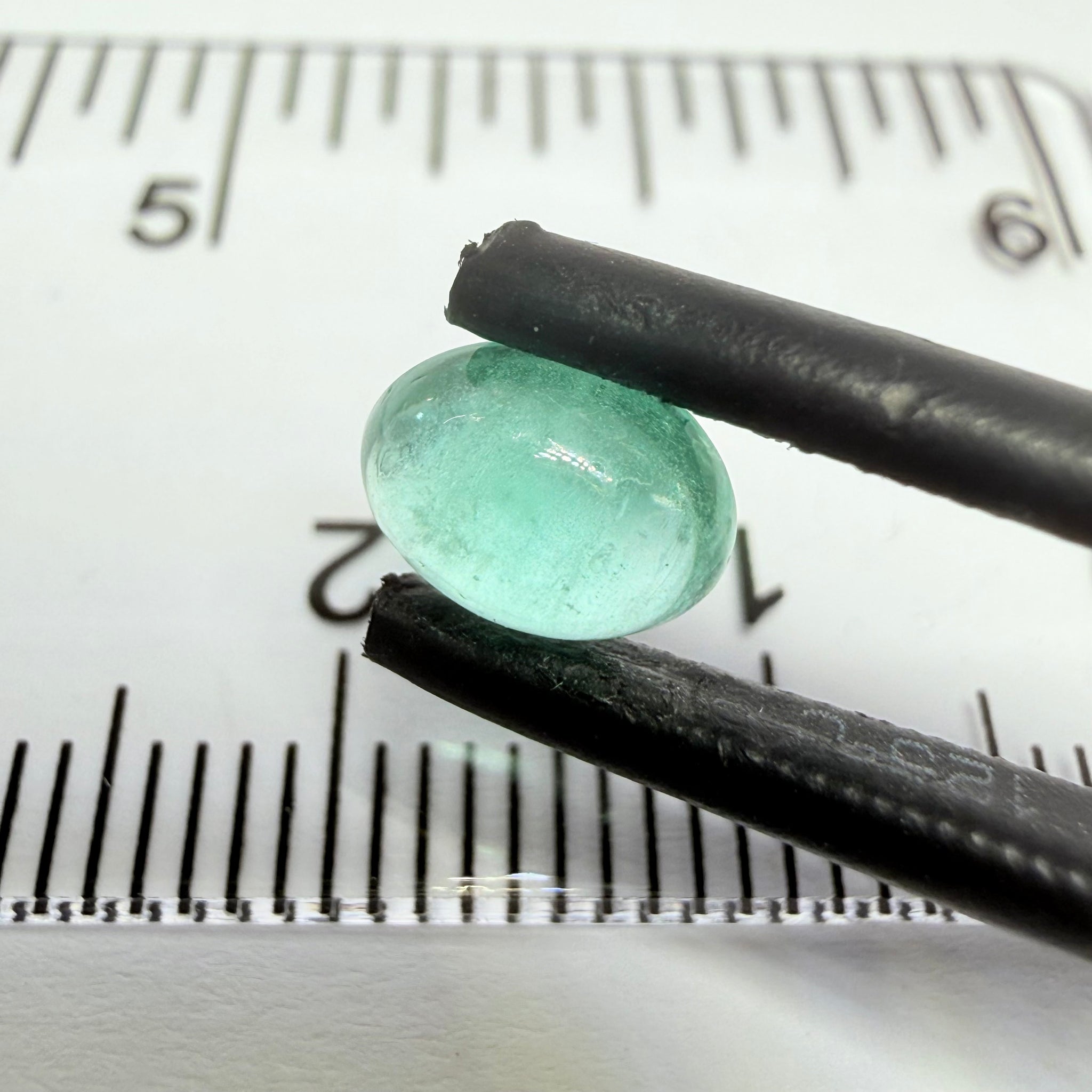 Emerald Cabochon, 1.04ct, Manyara, Tanzania. Untreated Unheated No Oil