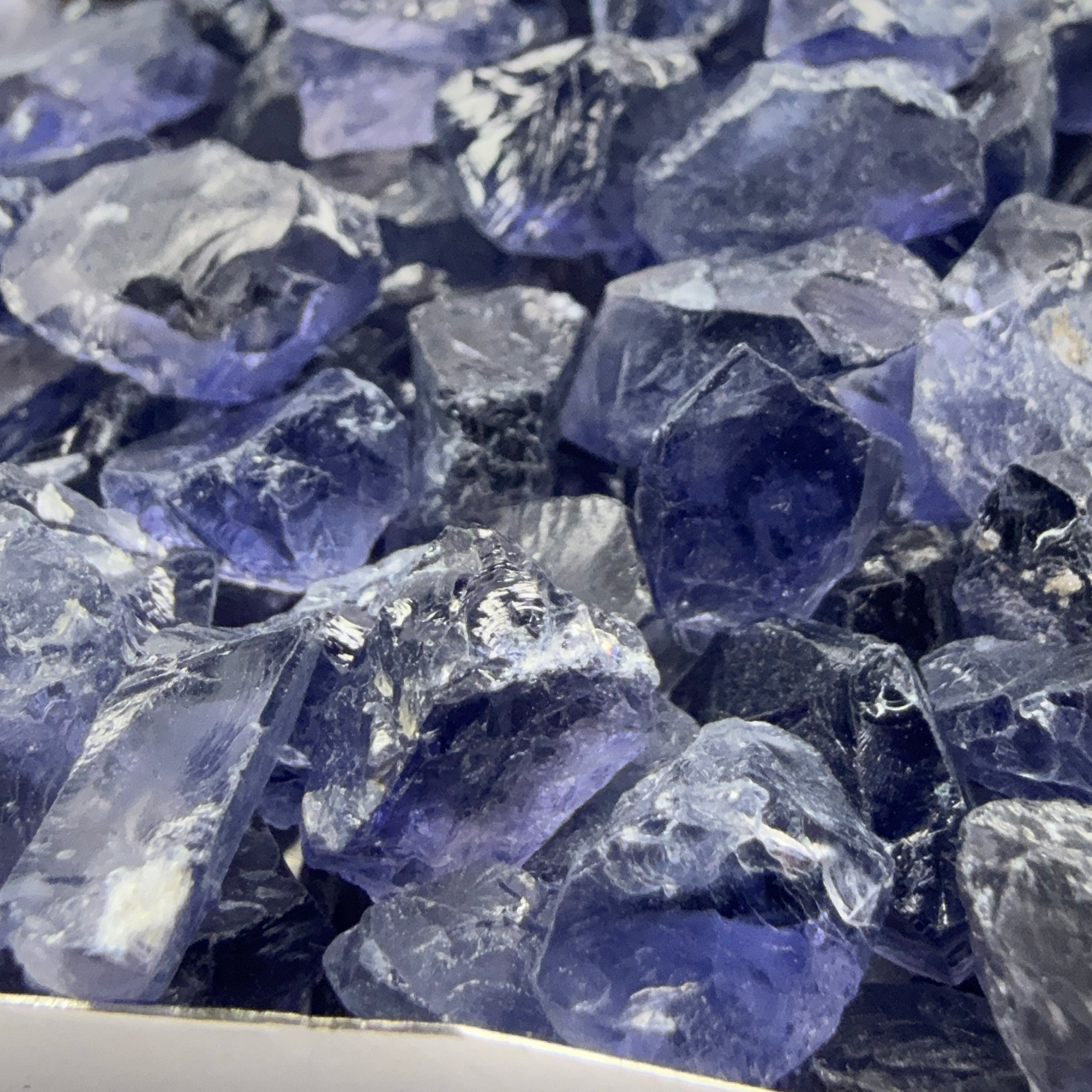 Iolite from Babati, Tanzania, Untreated Unheated, FACETING ROUGH, EYE CLEAN SINGLES- price is per stone on a bind pour basis, av size is 2.6ct