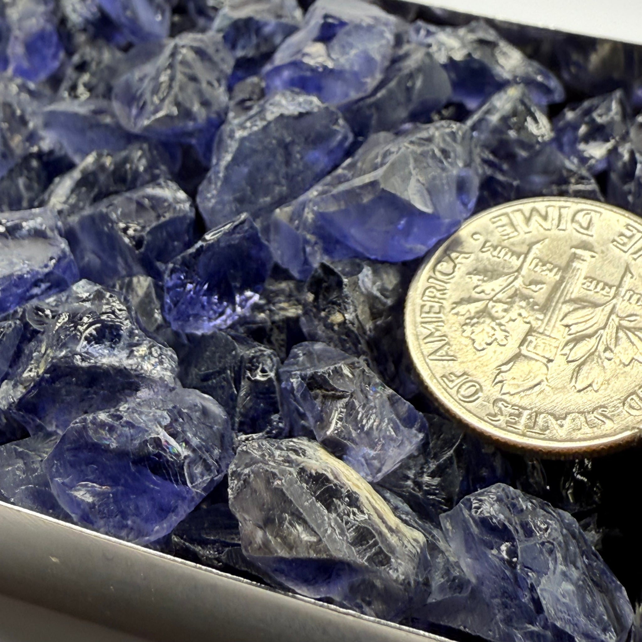 Iolite from Babati, Tanzania, Untreated Unheated, FACETING ROUGH, EYE CLEAN SINGLES- price is per stone on a bind pour basis, av size is 2.6ct