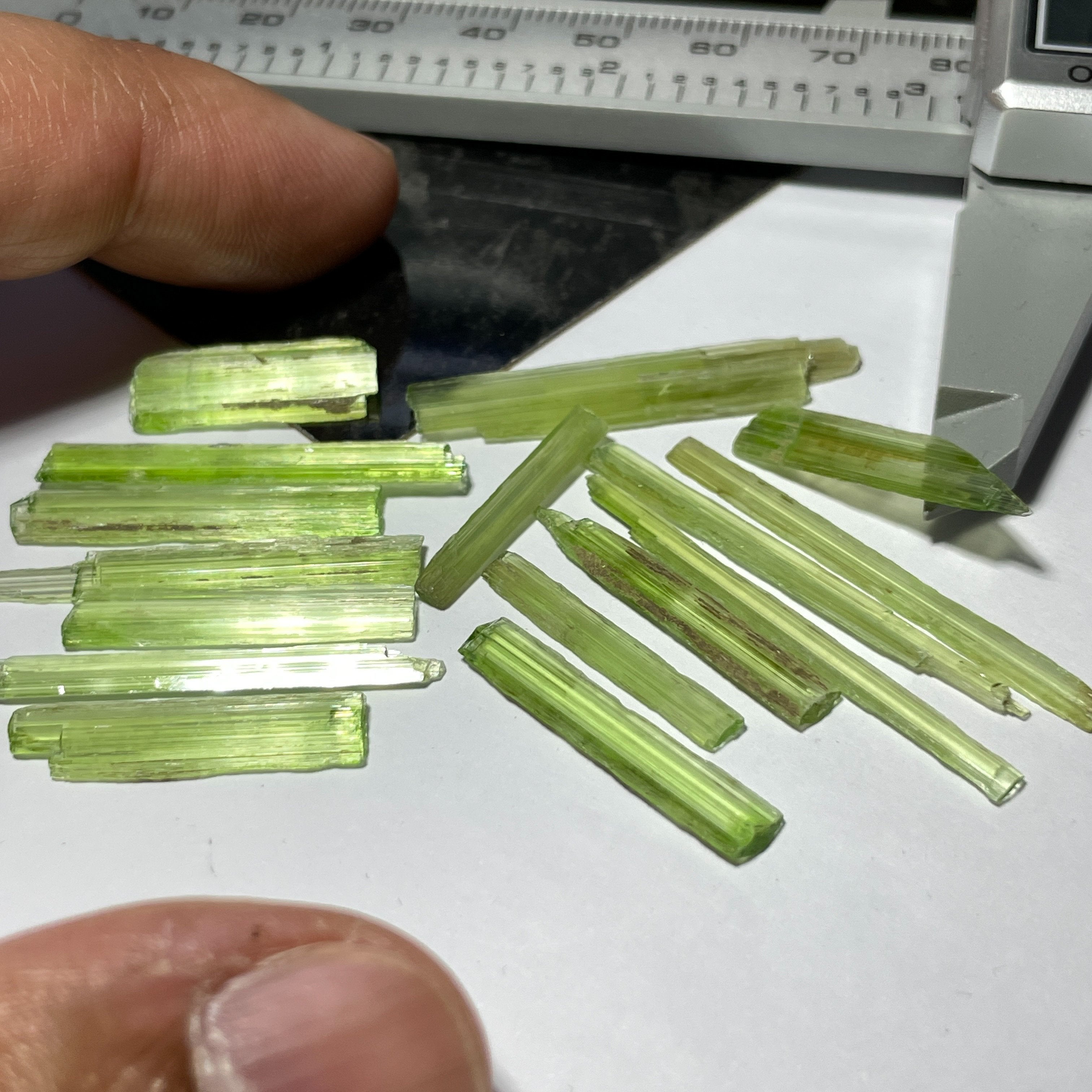27.88Ct Tremolite Crystal Lot Merelani Tanzania 0.82Ct - 3.34Ct Very Rare