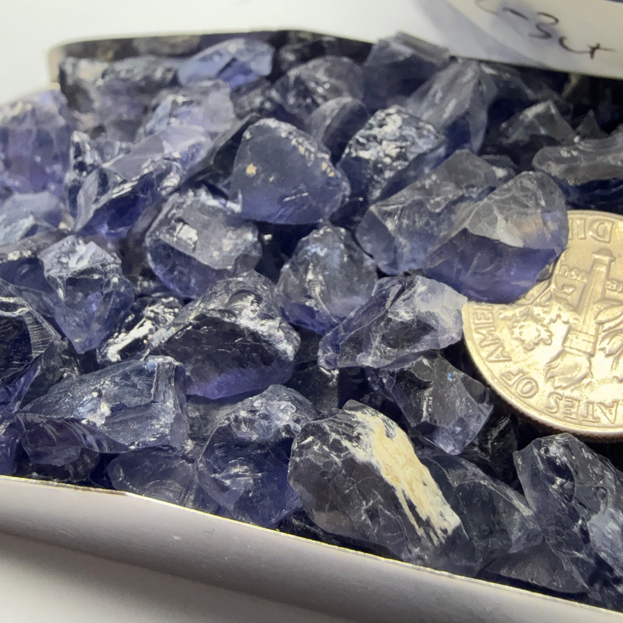 Iolite from Babati, Tanzania, Untreated Unheated, FACETING ROUGH, EYE CLEAN SINGLES- price is per stone on a bind pour basis, av size is 2.6ct