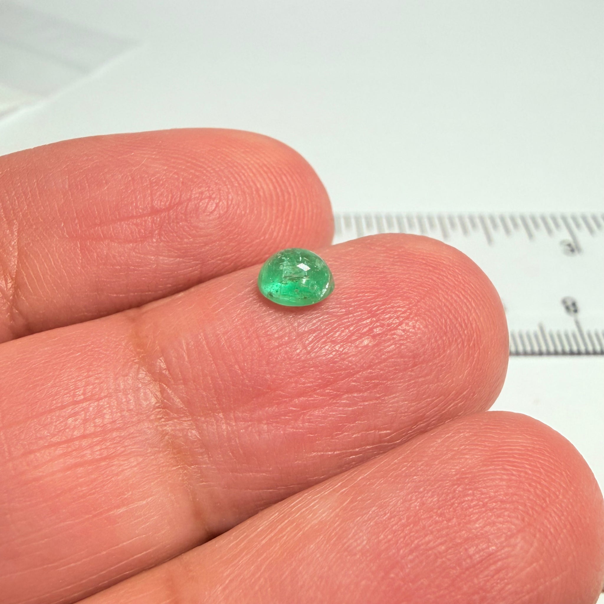 Emerald Cabochon, 0.51ct, Manyara, Tanzania. Untreated Unheated No Oil