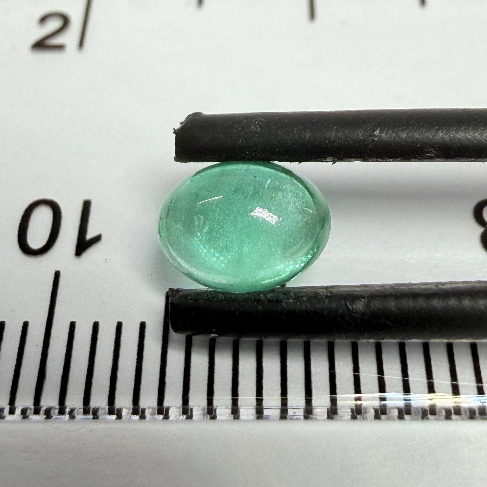 Emerald Cabochon, 1.04ct, Manyara, Tanzania. Untreated Unheated No Oil