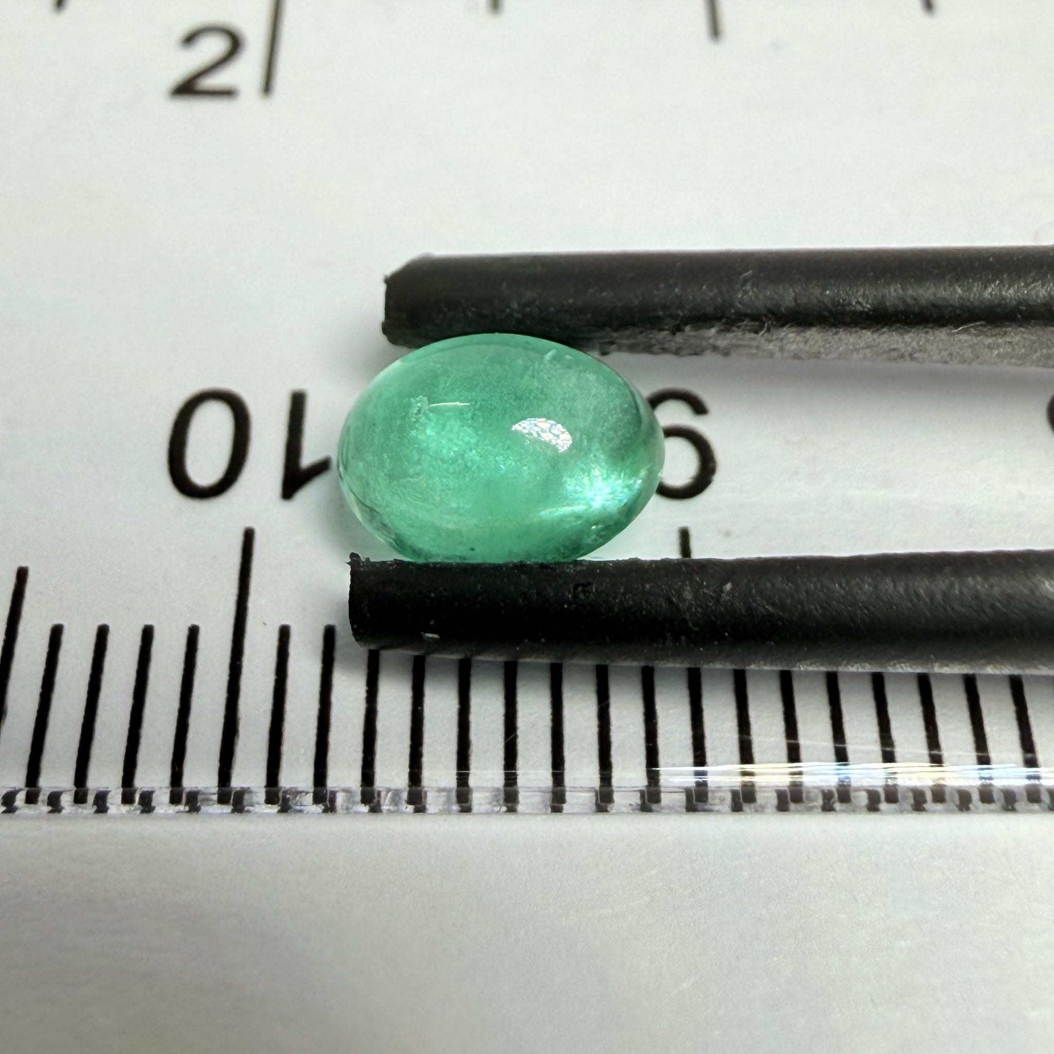 Emerald Cabochon, 1.04ct, Manyara, Tanzania. Untreated Unheated No Oil