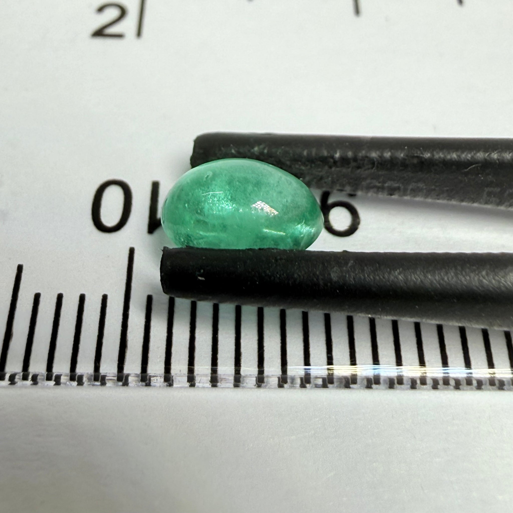 Emerald Cabochon, 1.04ct, Manyara, Tanzania. Untreated Unheated No Oil