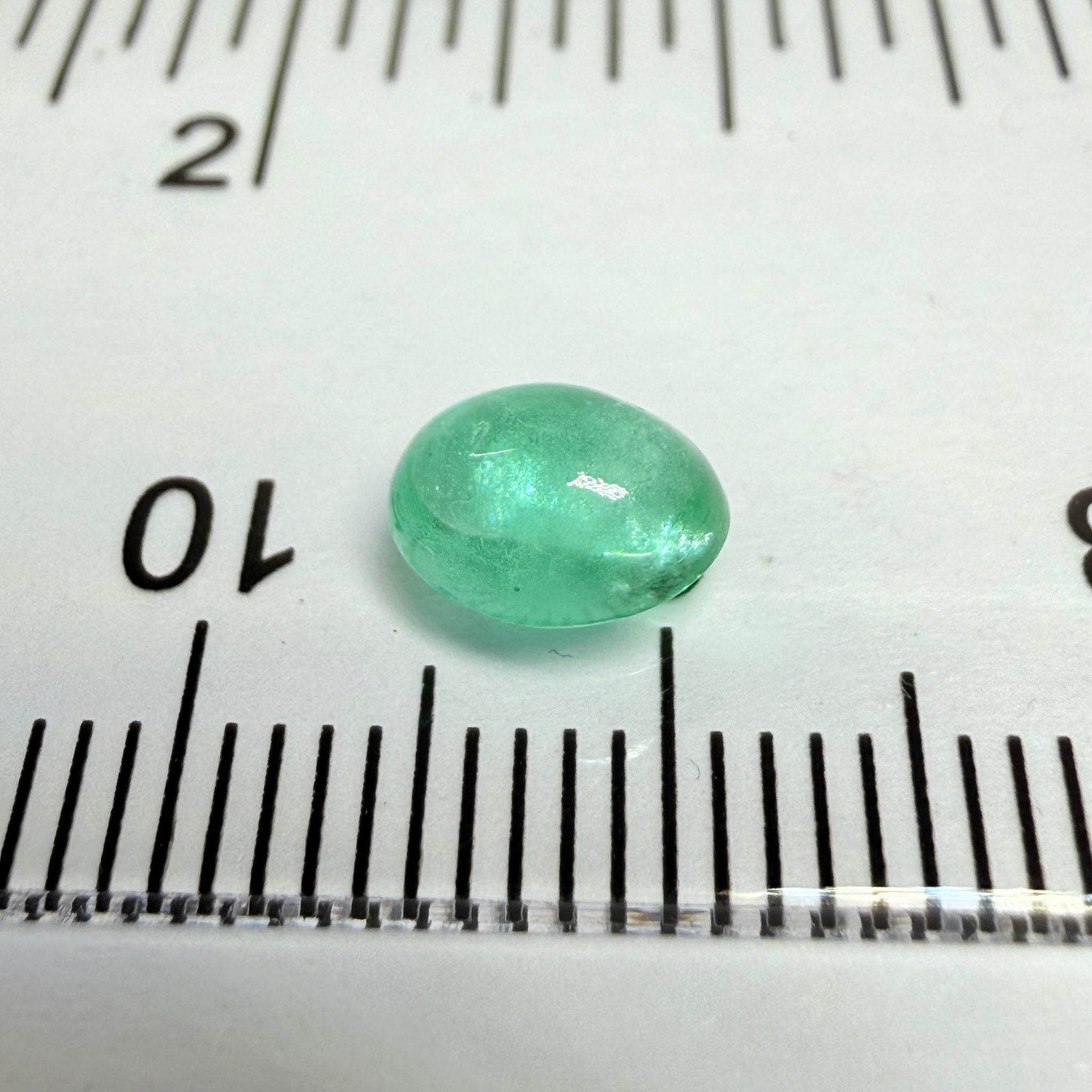 Emerald Cabochon, 1.04ct, Manyara, Tanzania. Untreated Unheated No Oil