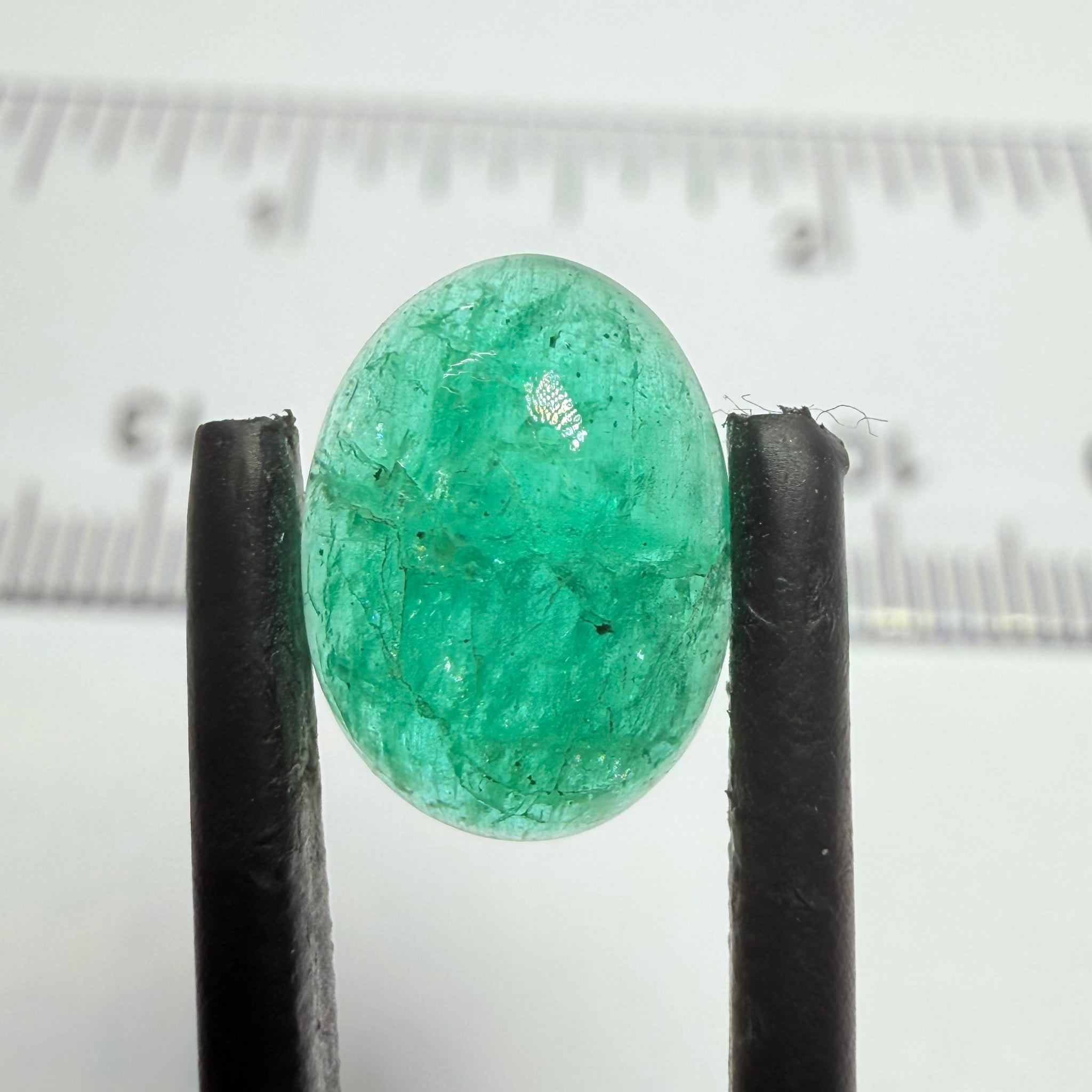 Emerald Cabochon, 2.00ct, Manyara, Tanzania. Untreated Unheated No Oil