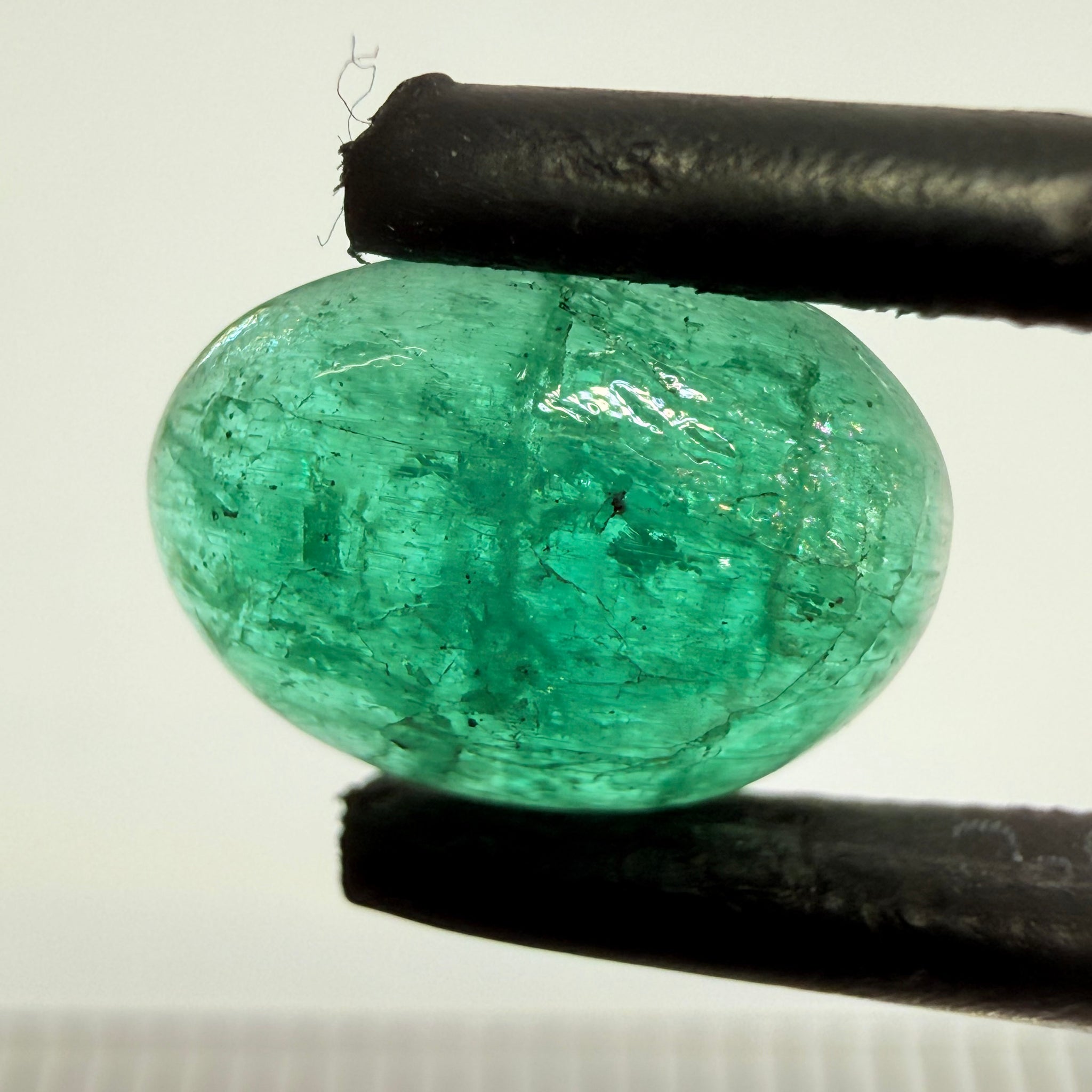 Emerald Cabochon, 2.00ct, Manyara, Tanzania. Untreated Unheated No Oil